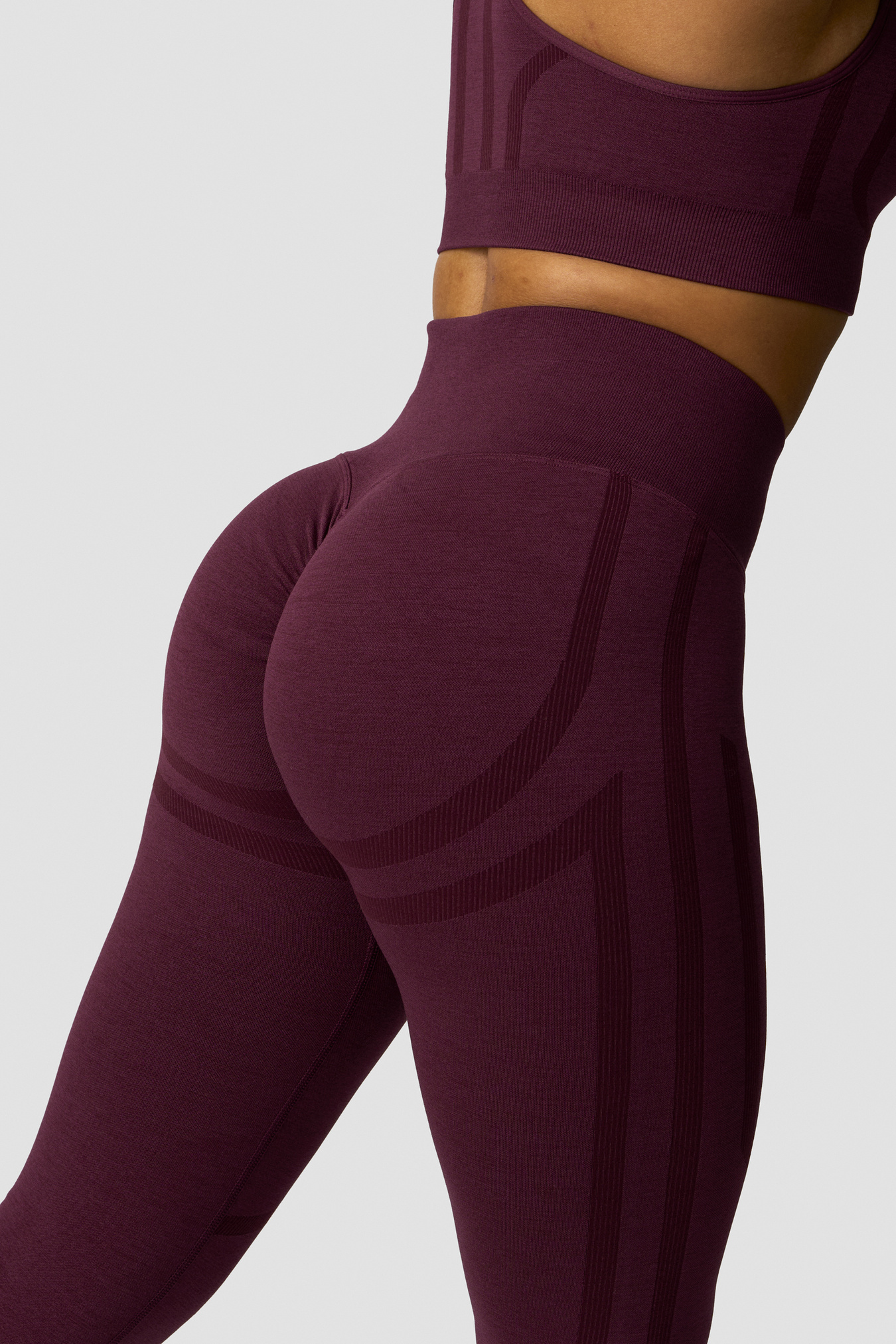 Rush Seamless Tights Dark Mahogany Melange - Bild 1