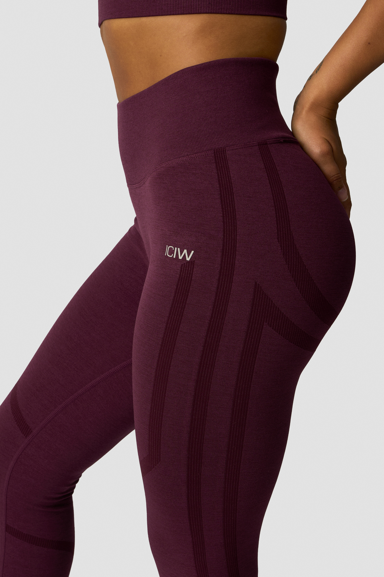 Rush Seamless Tights Dark Mahogany Melange - Bild 3