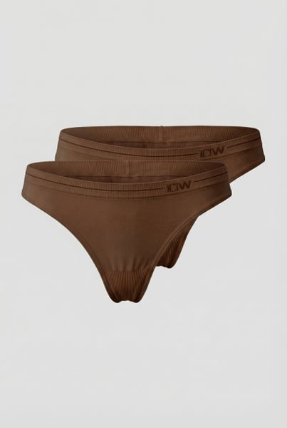 Everyday Seamless Thong 2-pack Cinnamon - undefined