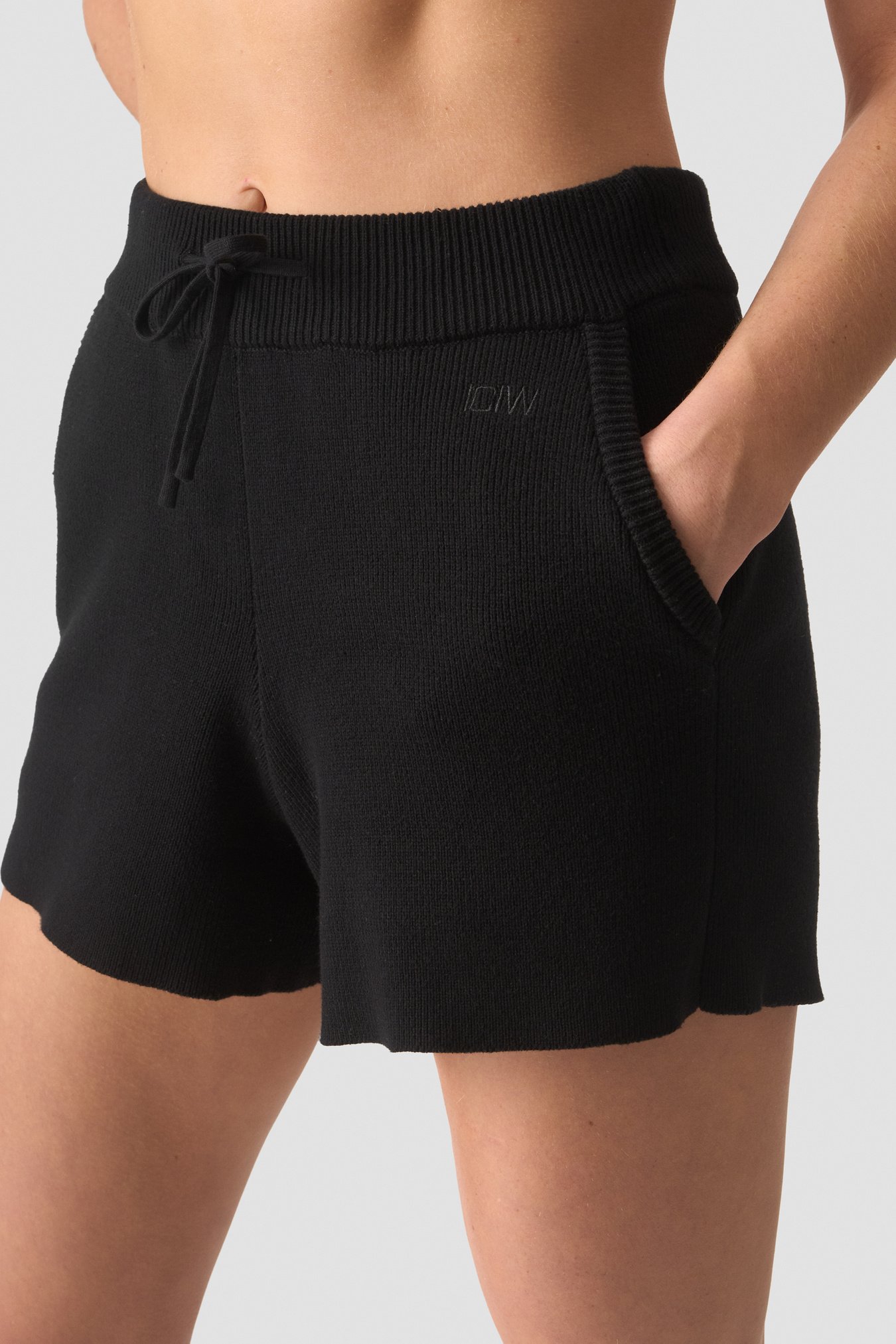 Soft Knit Oversized Shorts Black - image 2