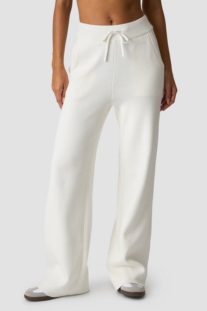 Soft Knit Oversized Pants White