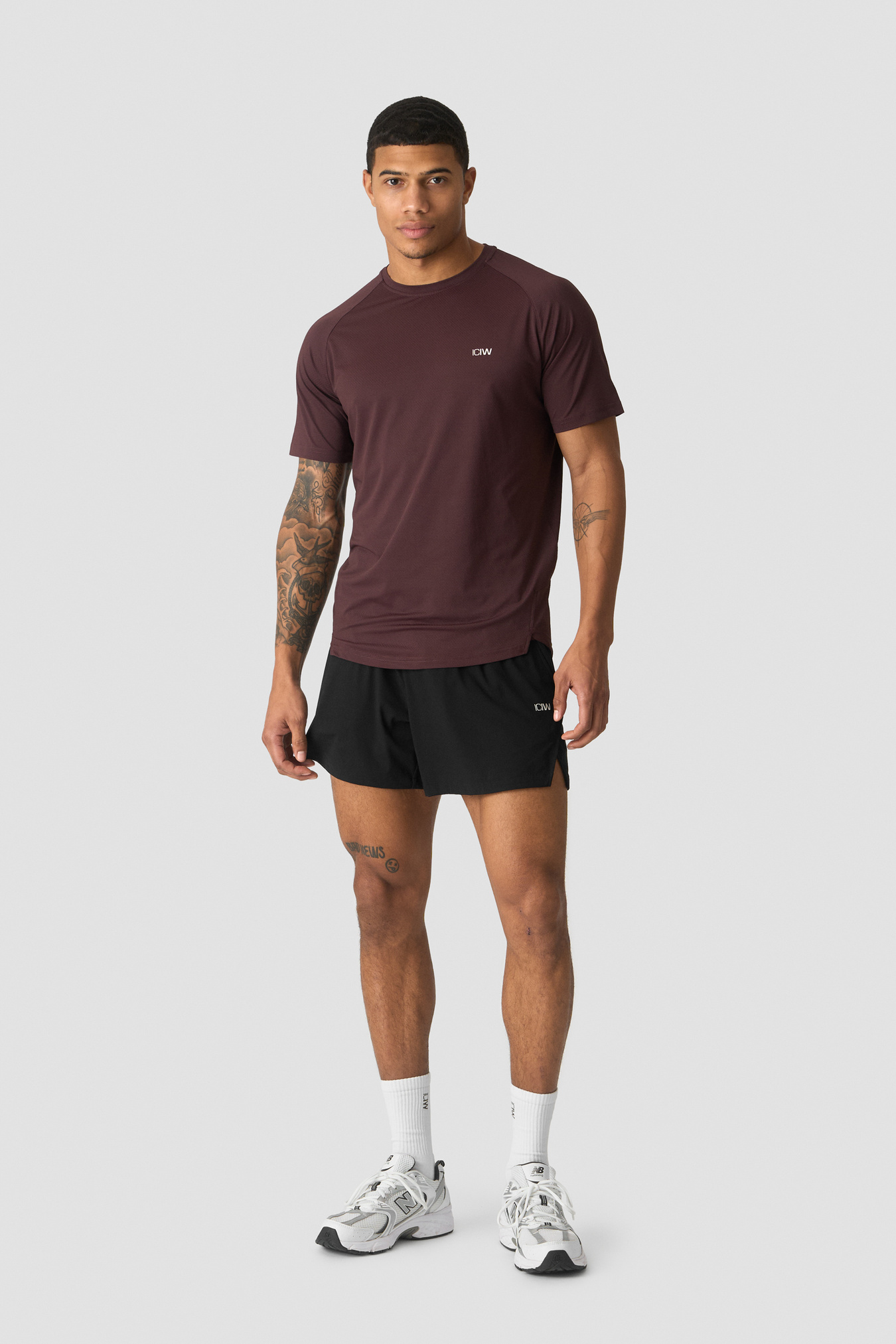 Stride Raglan Mesh T-shirt Men Burgundy - image 3