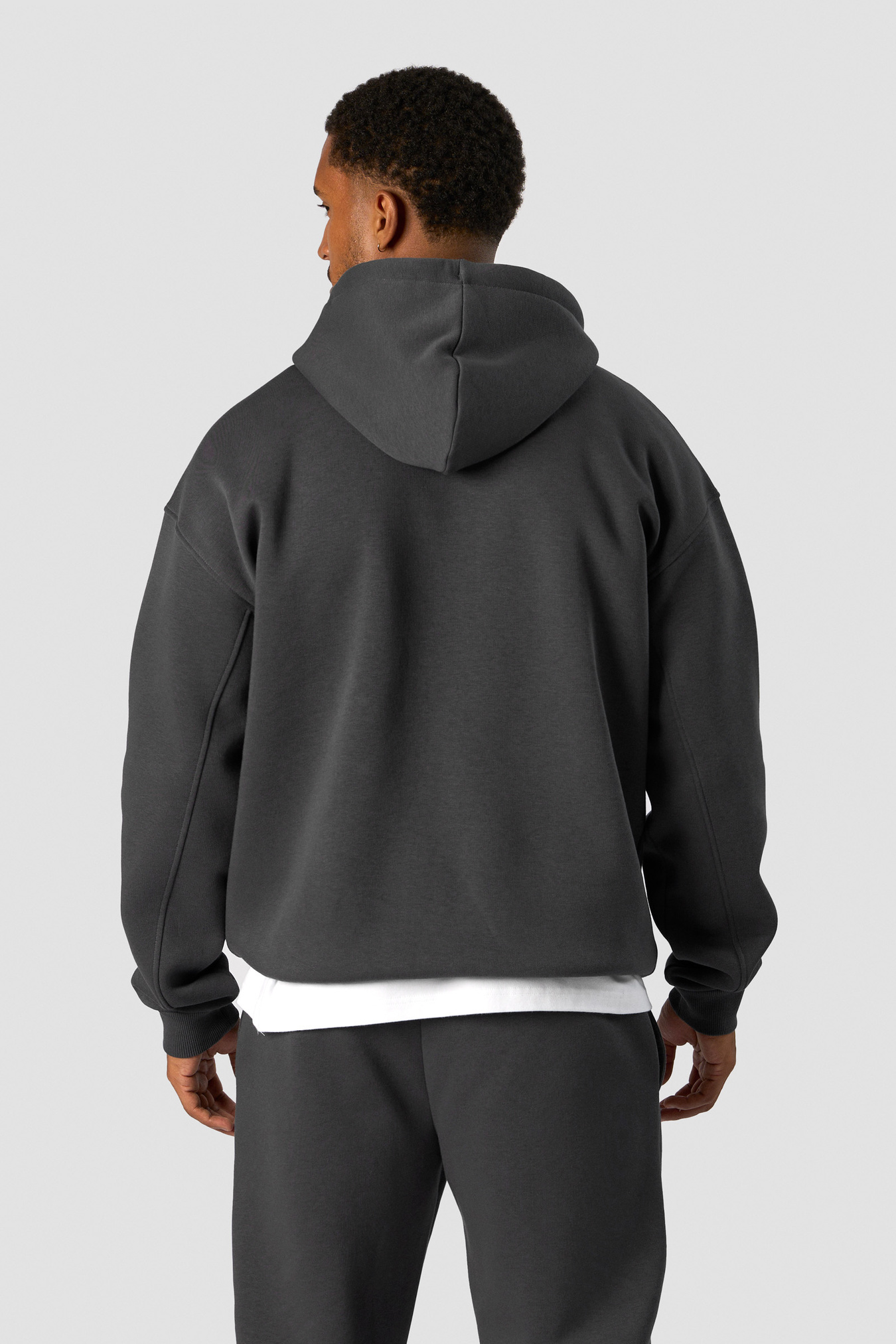 Everyday Relaxed Hoodie Center Logo Men Dark Grey - immagine $
