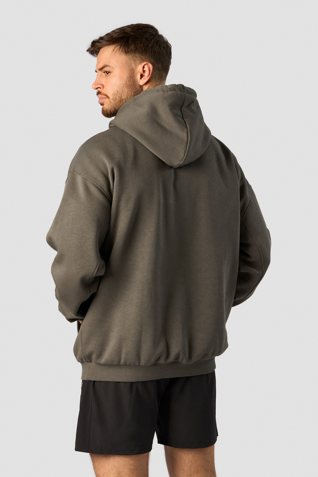 Everyday Relaxed Hoodie Center Logo Men Khaki Green - Bild 1