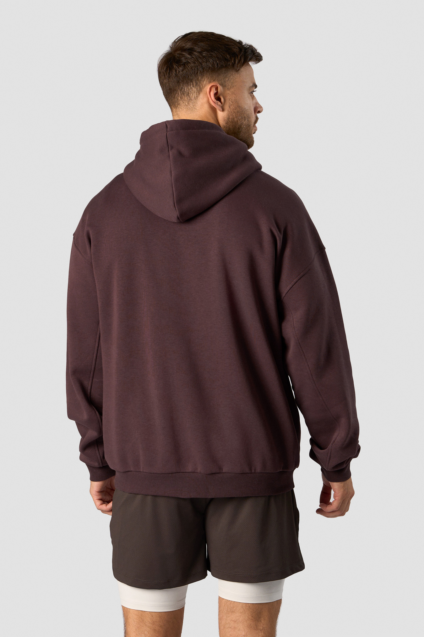 Everyday Relaxed Hoodie Center Logo Men Burgundy - Bild 1