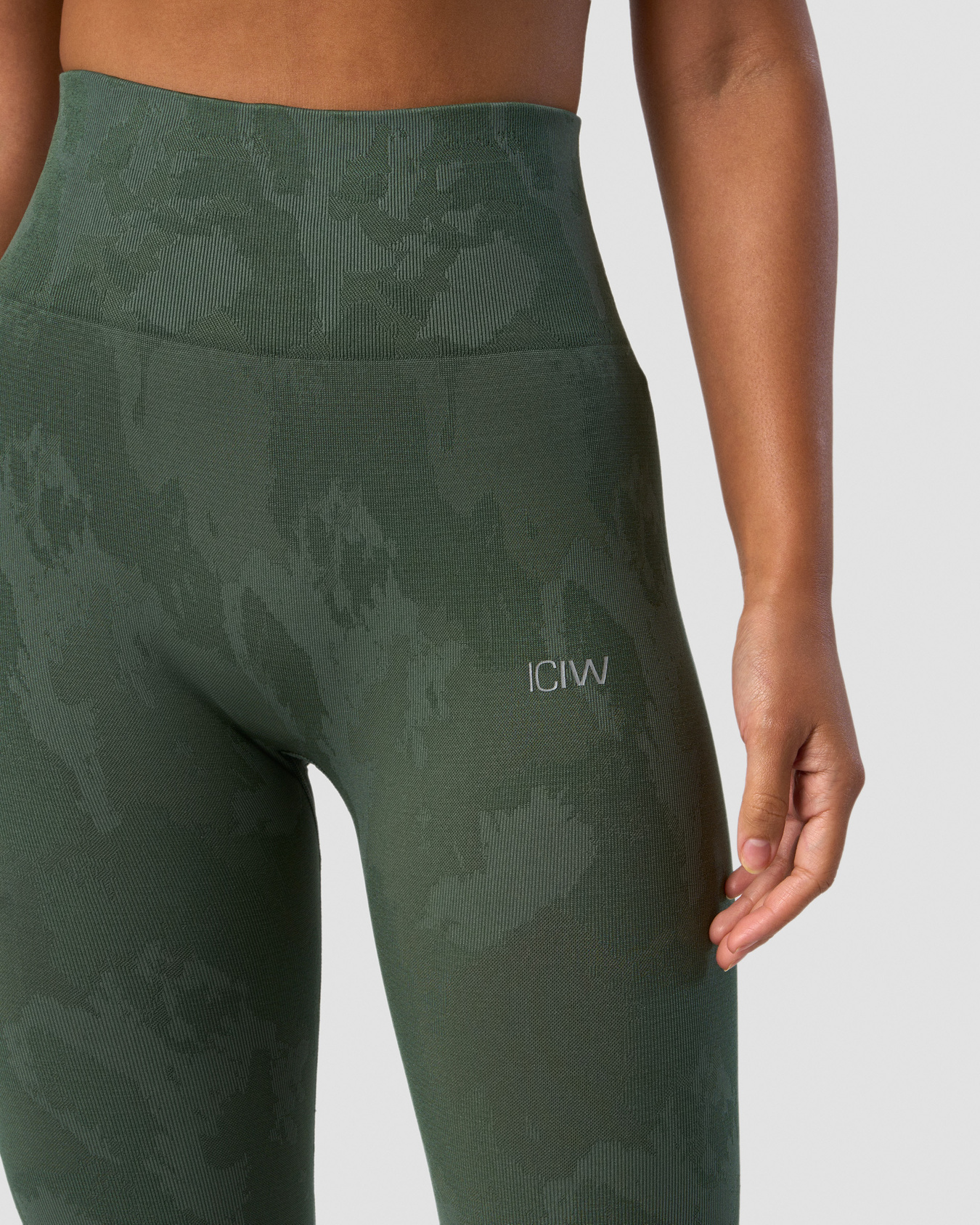 Camo Seamless Scrunch Tights Green - bilde 3