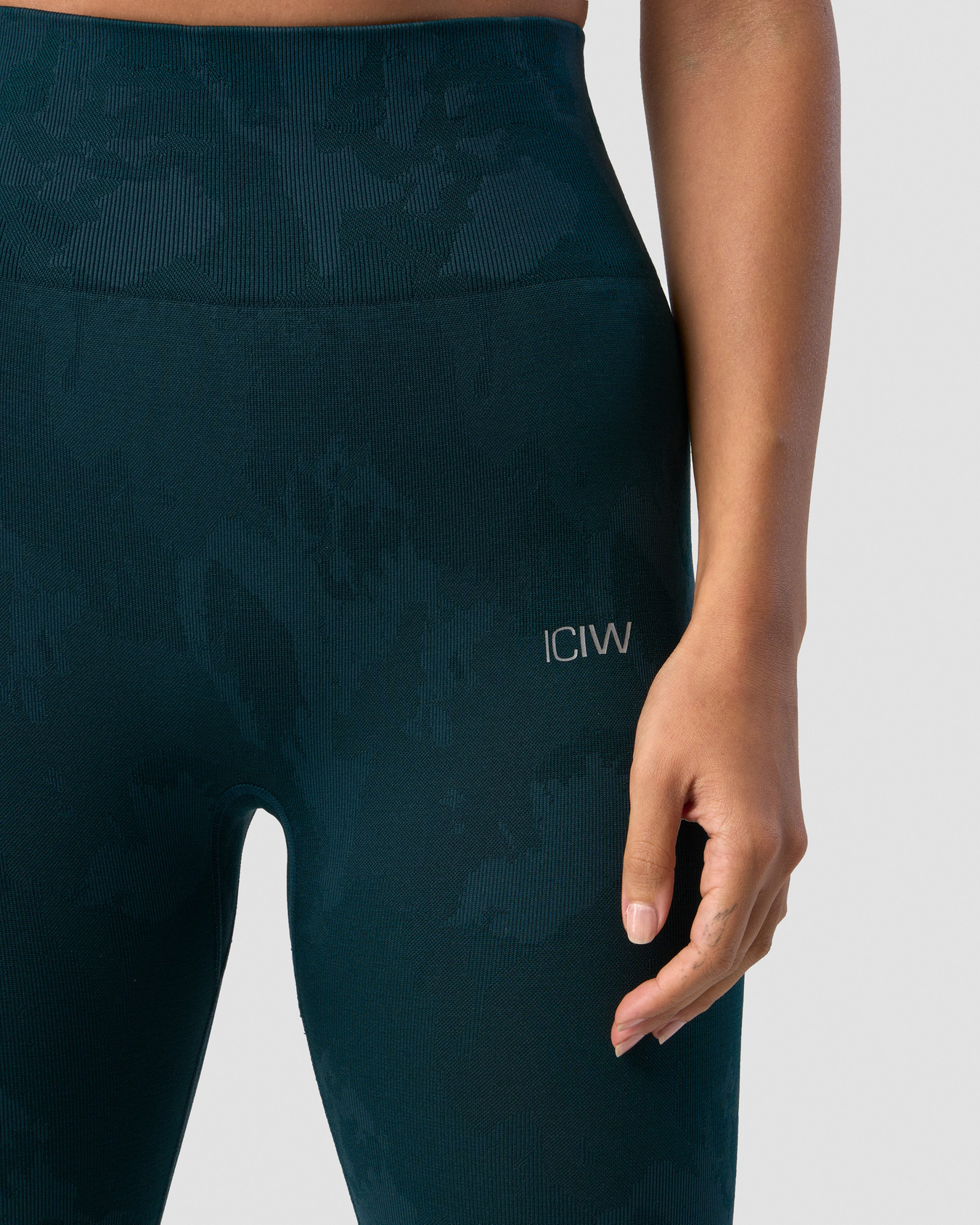 Camo Seamless Scrunch Tights Dk Teal - bilde 3