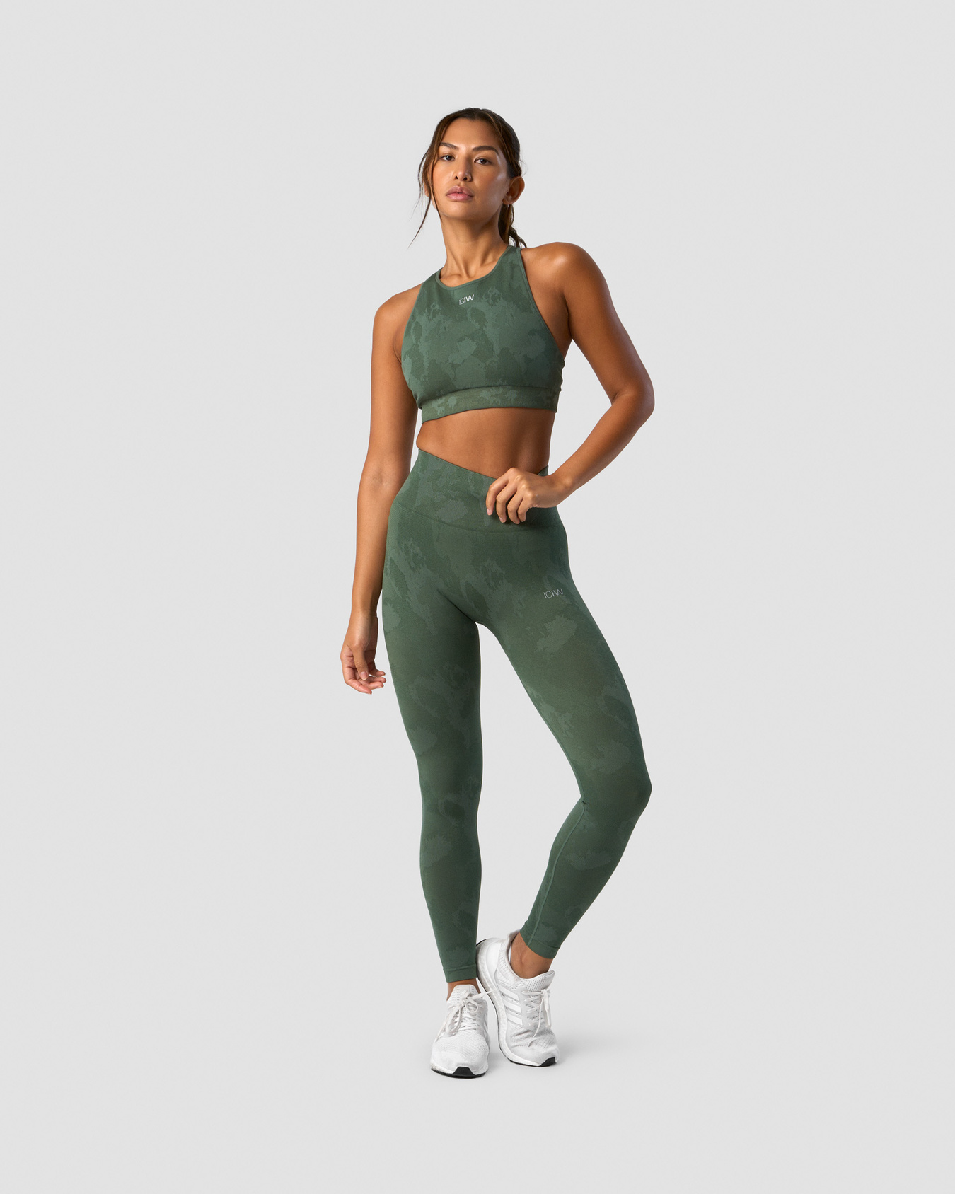 Camo Seamless Scrunch Tights Green - bilde 5