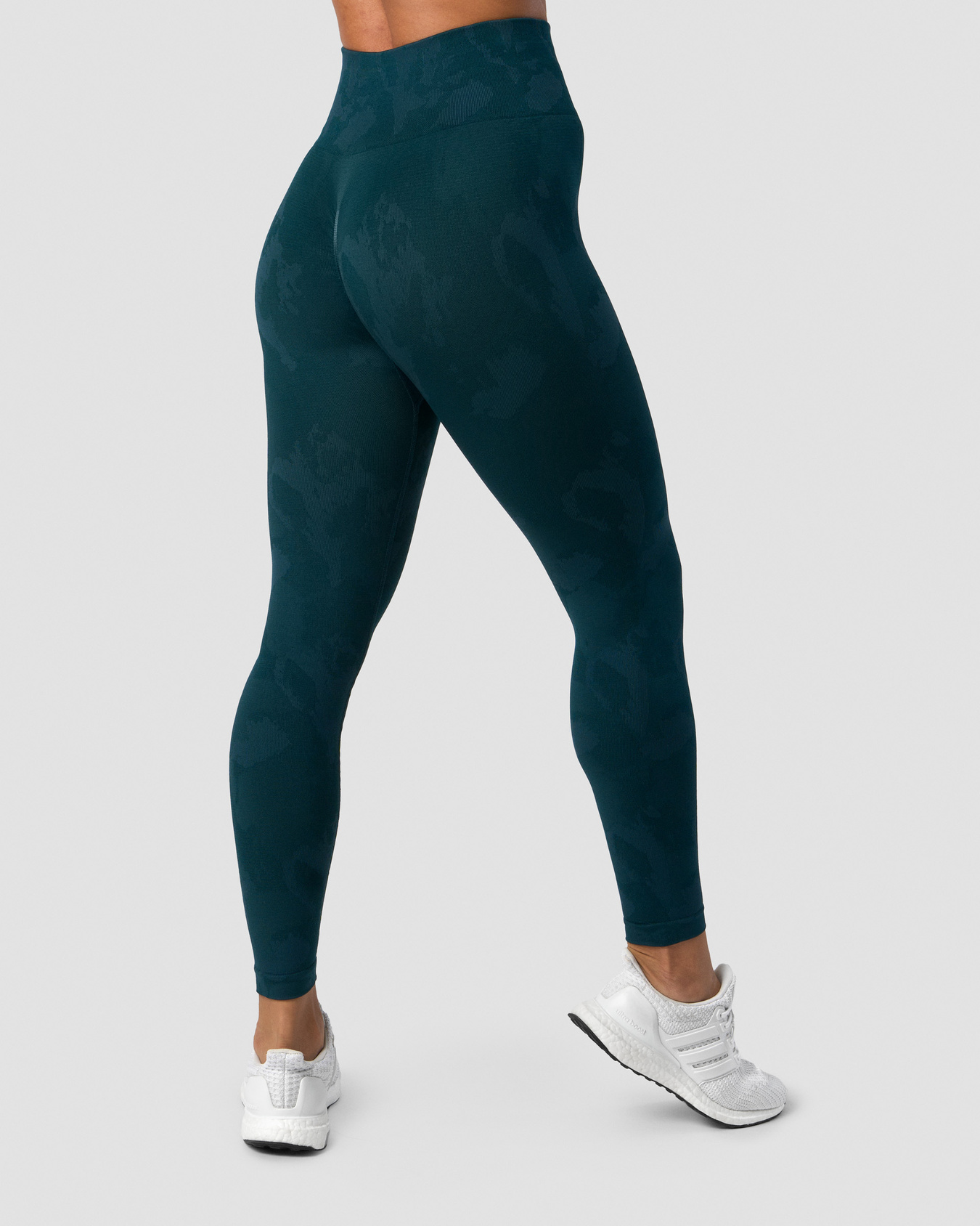 Camo Seamless Scrunch Tights Dk Teal - bilde 1