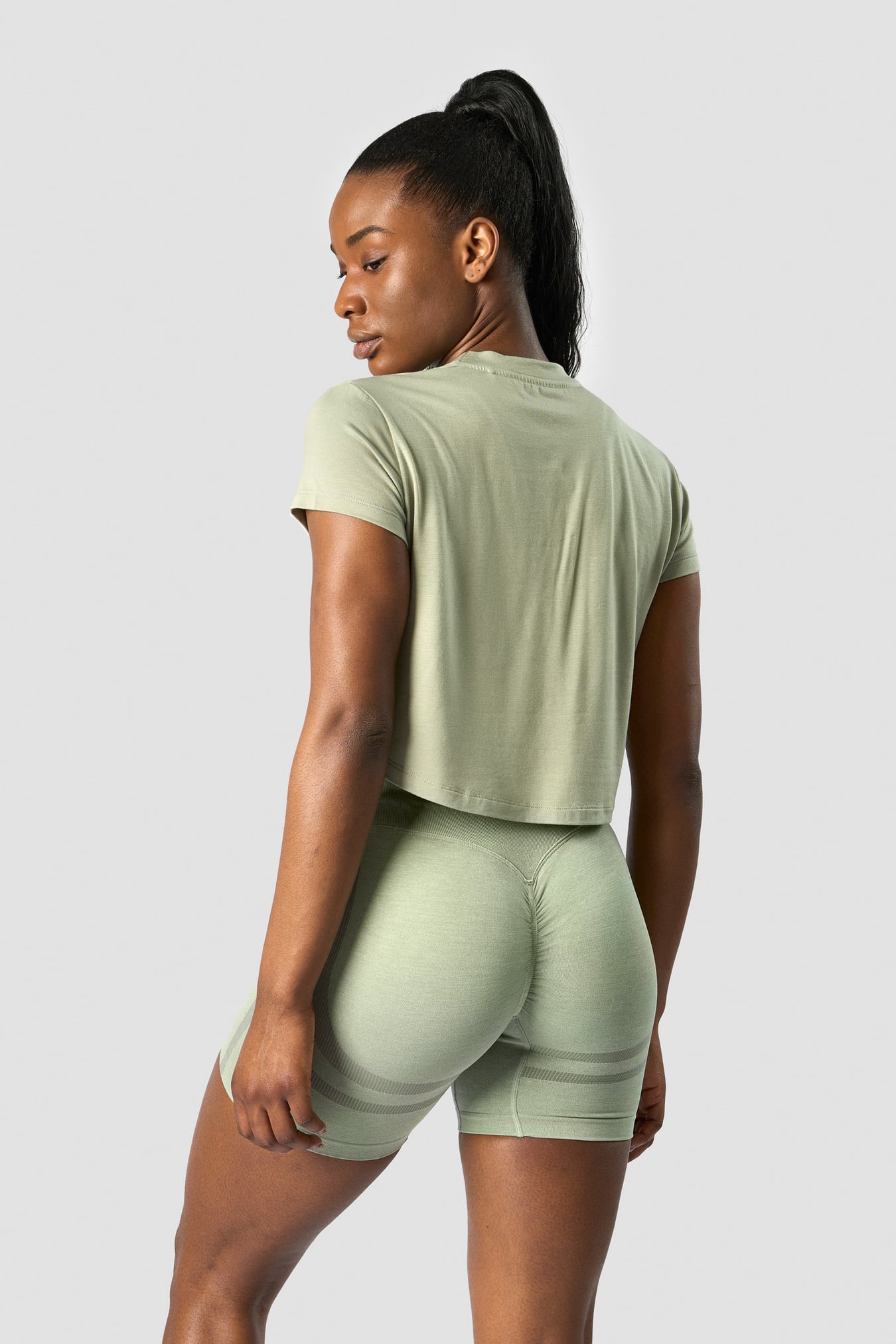 Rush Cropped T-shirt Light Sage Green - Bild 2