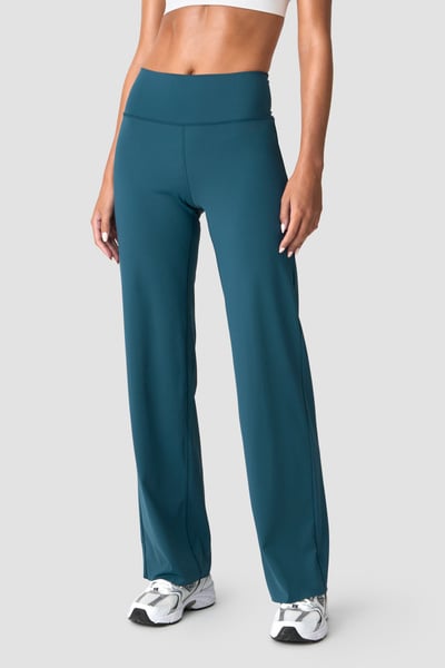 Nimble Straight Leg Pants Teal - Blå