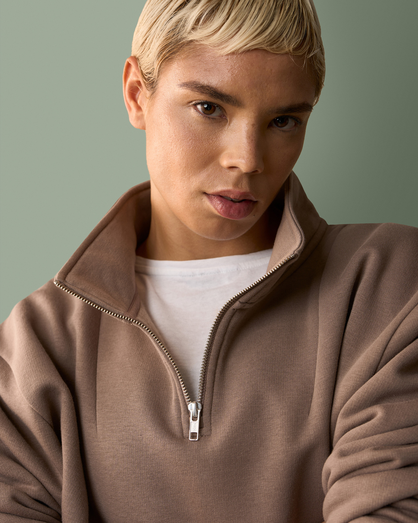 Nimble 1/4 Zip Autumn Brown - bilde 6