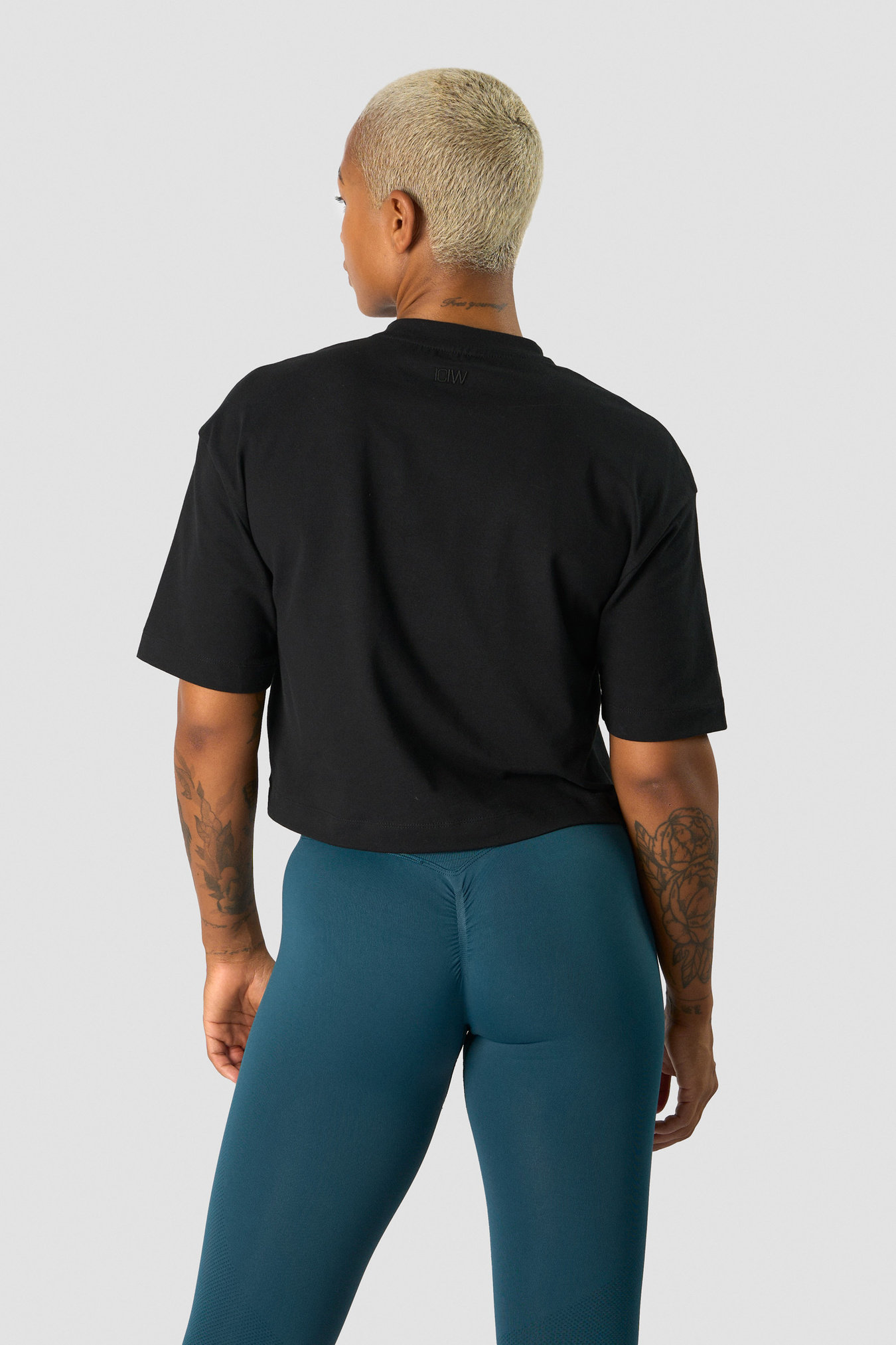 Everyday Cotton Cropped T-shirt Black - Bild 2