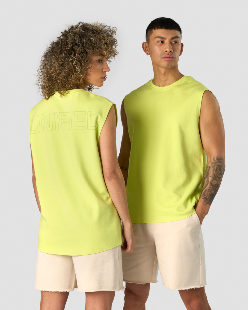 Unified Sleeveless T shirt Print Yellow ICIW