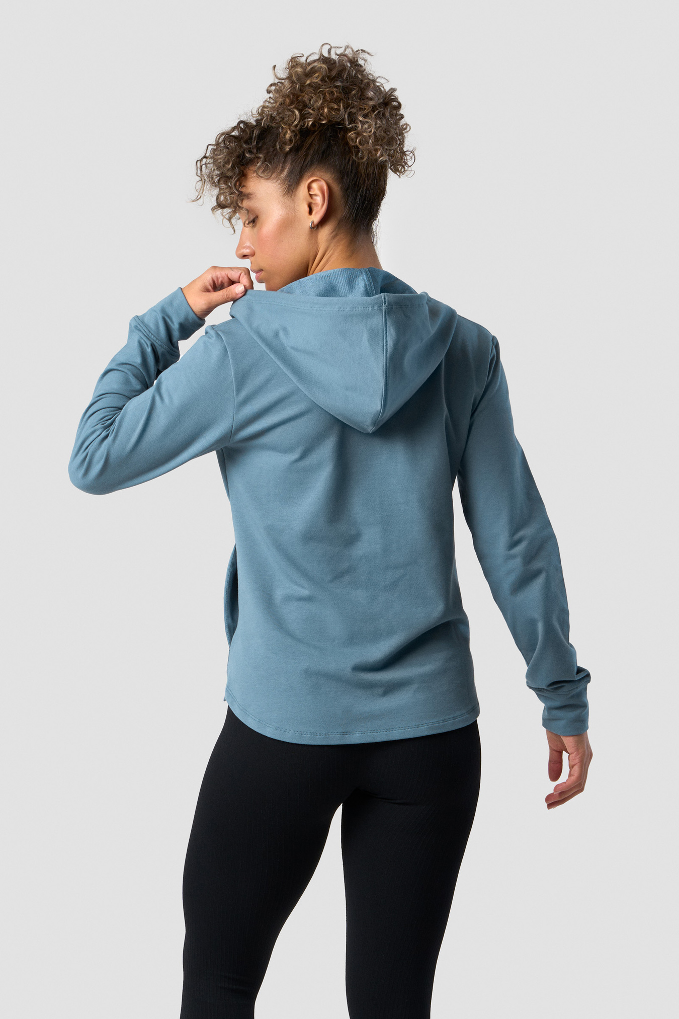 Stride Zip Hoodie Wmn Steel Blue - image 2