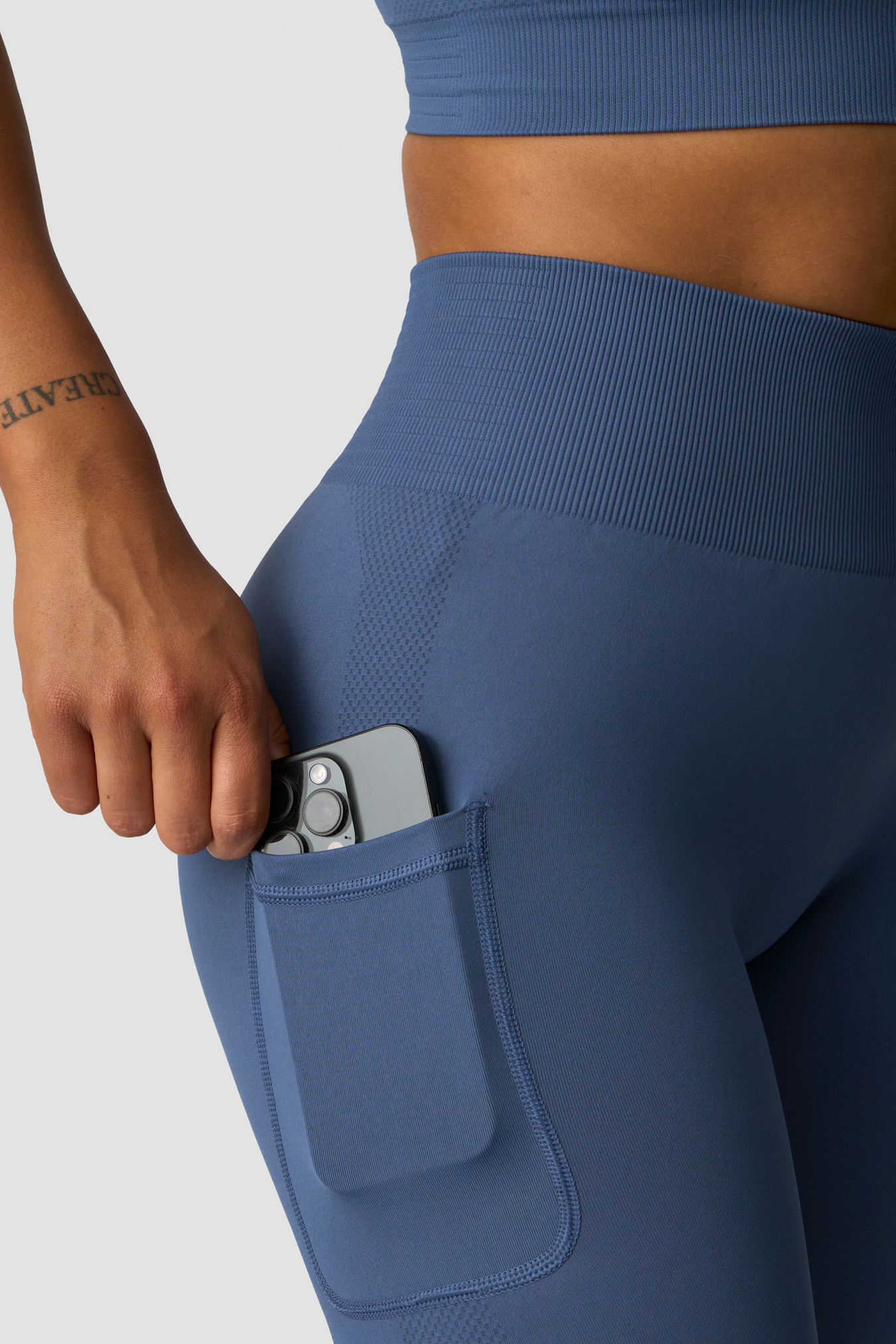 Define Seamless Pocket Tights Dusty Twilight Blue - bilde 1
