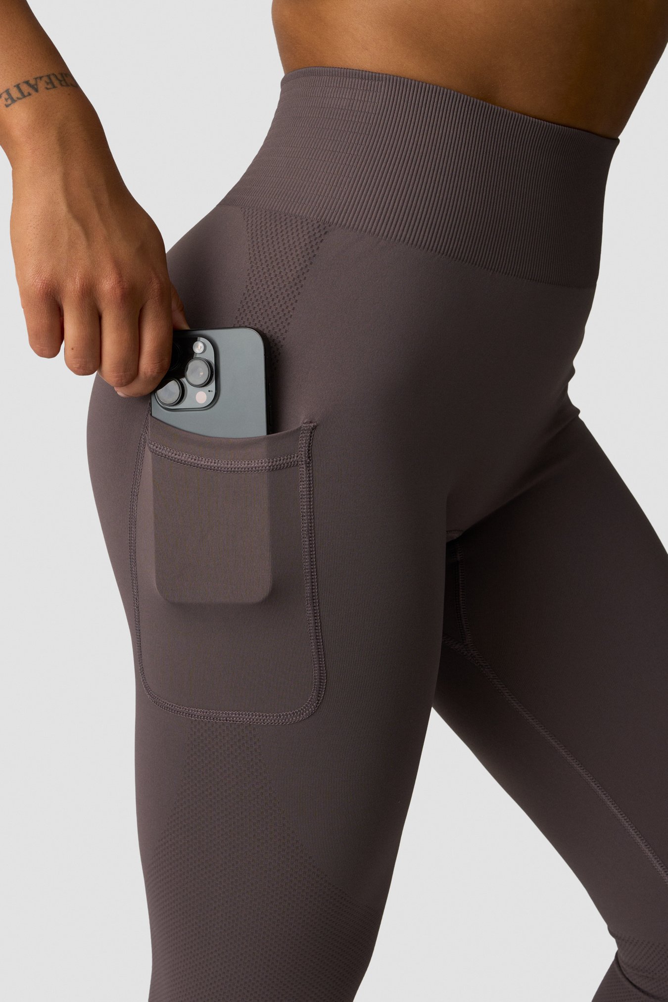 Define Seamless Pocket Tights Dusty Brown - Bild 1