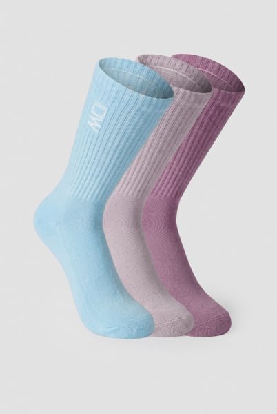 Training Socks 3-pack Blue/Pink/Petalpink - Blå