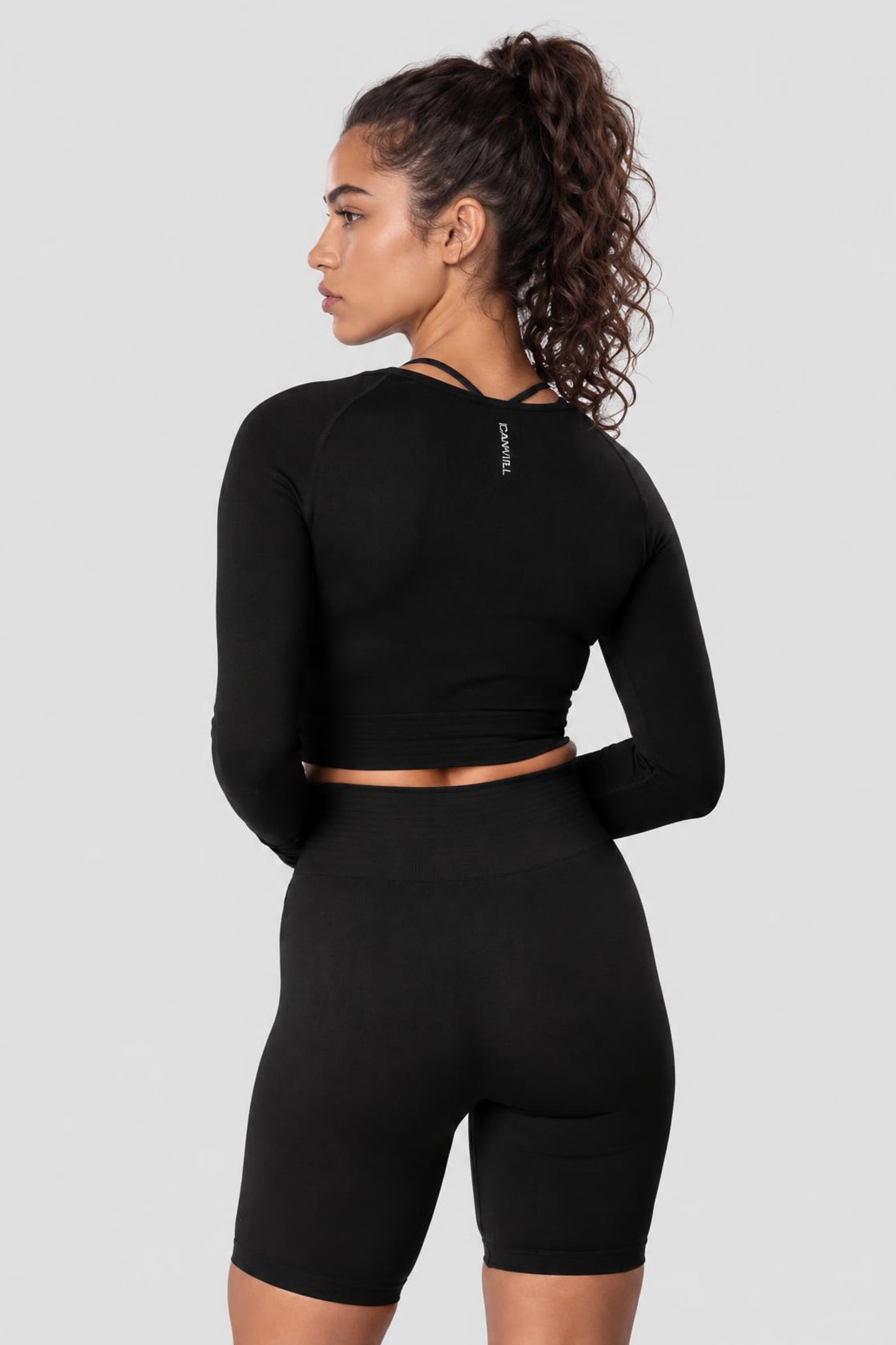 Define Seamless LS Crop Top Black - afbeelding 2