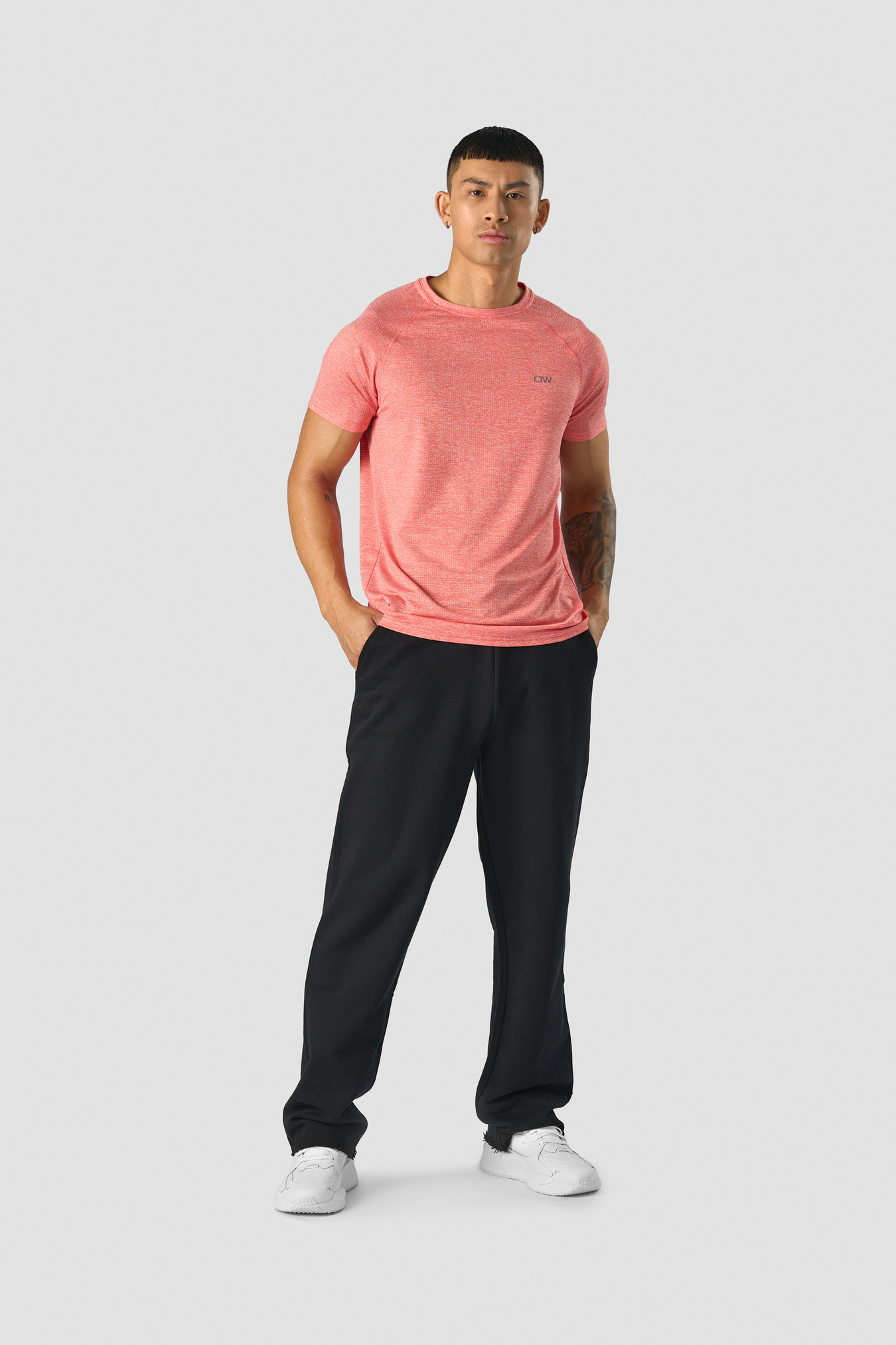 Training Mesh T-shirt Men Red Melange - image 4