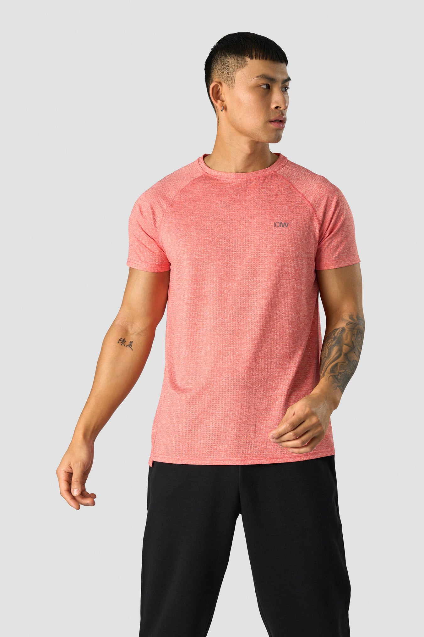 Training Mesh T-shirt Men Red Melange - image 1