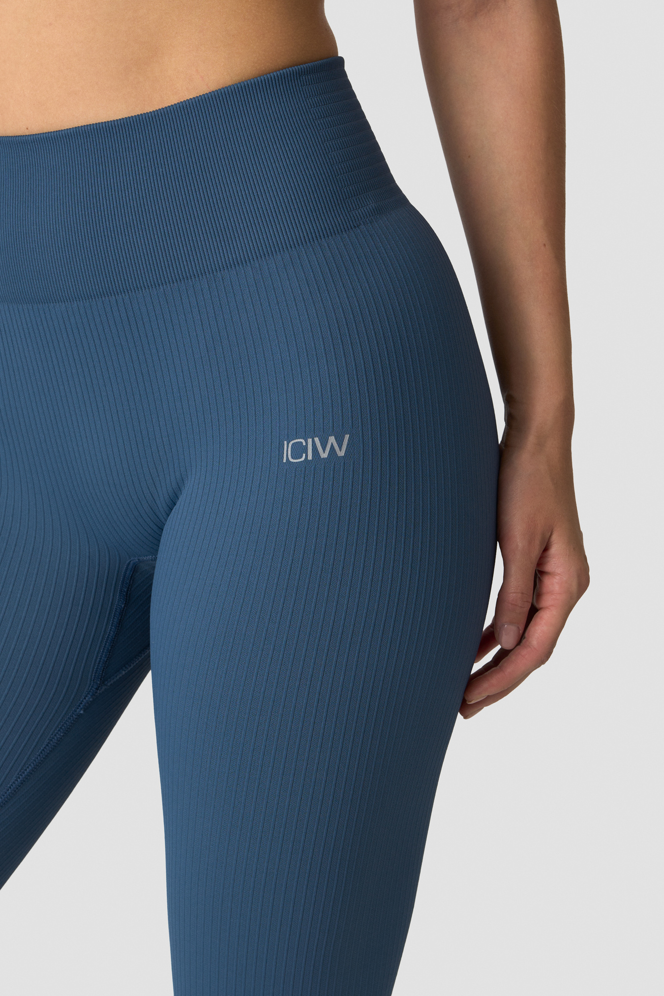 Ribbed Define Seamless Tights Dusty Twilight Blue - image 2