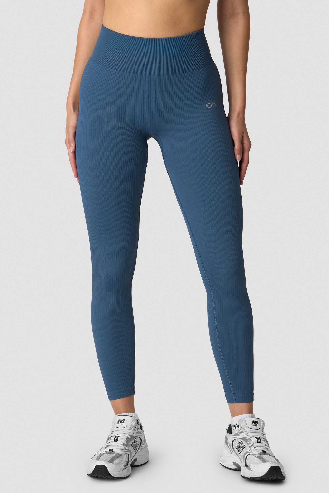 Ribbed Define Seamless Tights Dusty Twilight Blue - image 1