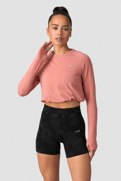 Define Cropped Adjustable Long Sleeve Rose - undefined