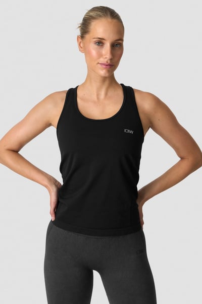 Everyday Seamless Tank Top Black - undefined