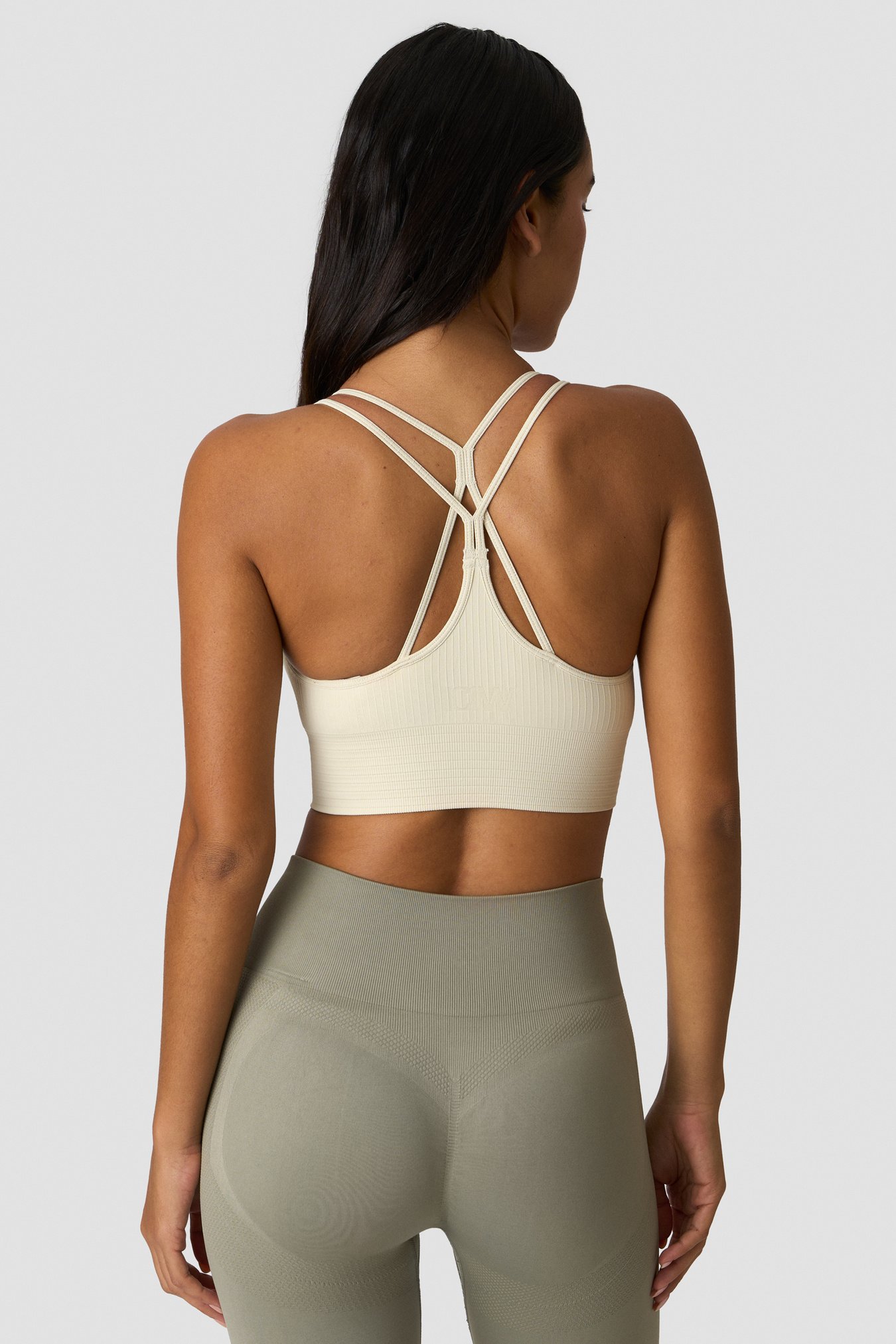 Ribbed Define Seamless Sports Bra Cream - imagen 1