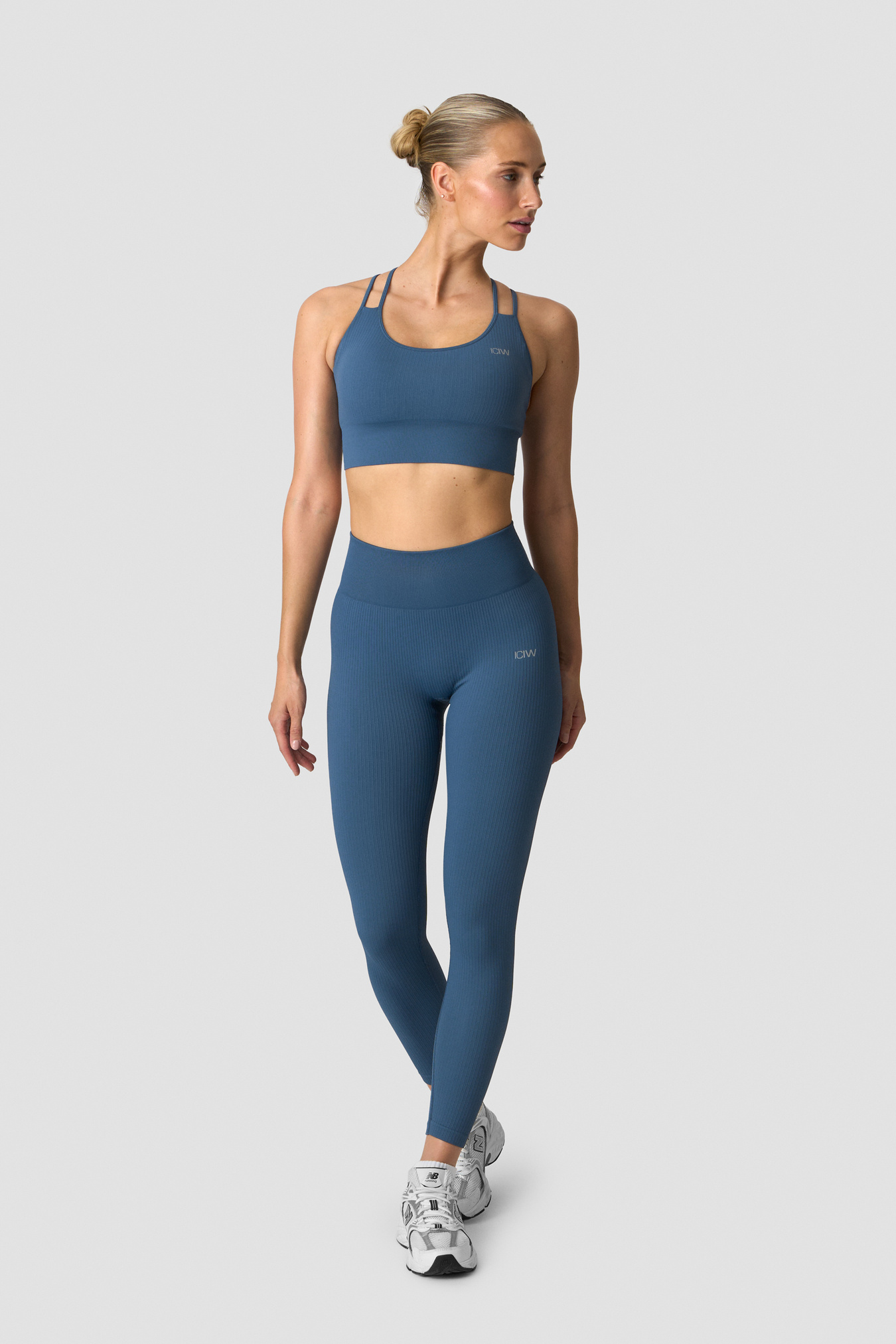 Ribbed Define Seamless Sports Bra Dusty Twilight Blue - imagen 3