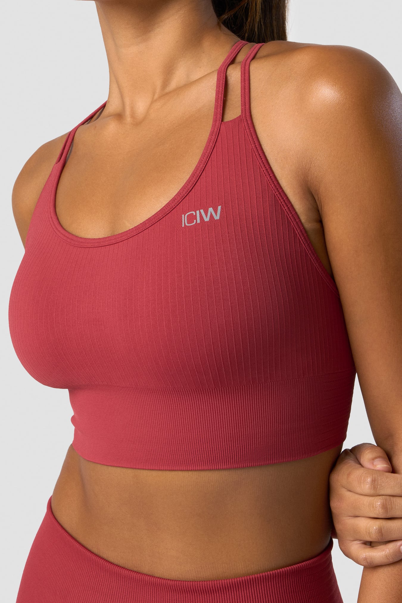 Ribbed Define Seamless Sports Bra Autumn Red - imagen 3