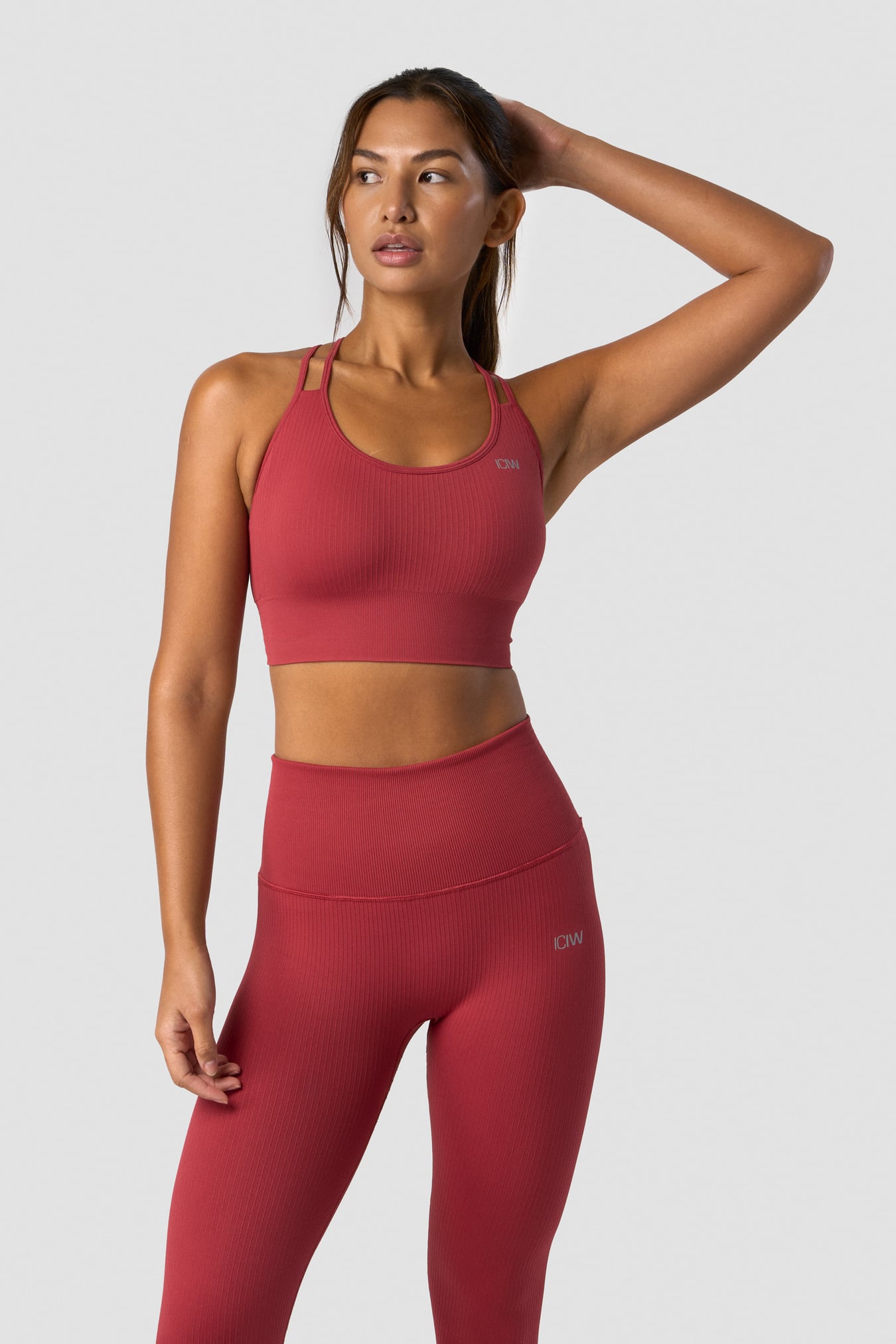 Ribbed Define Seamless Sports Bra Autumn Red - imagen 1