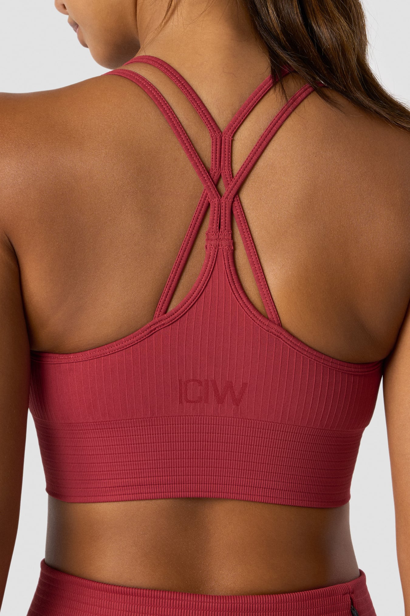 Ribbed Define Seamless Sports Bra Autumn Red - imagen 4