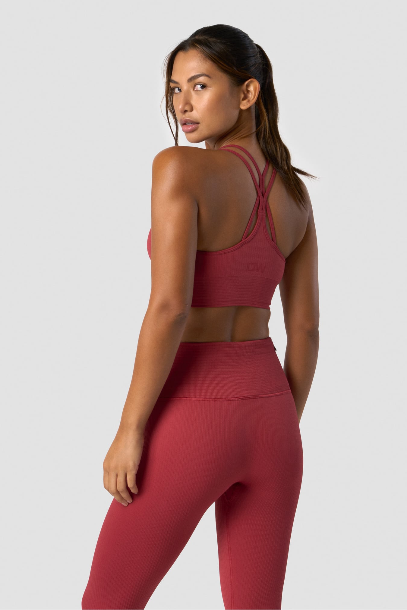 Ribbed Define Seamless Sports Bra Autumn Red - imagen 2