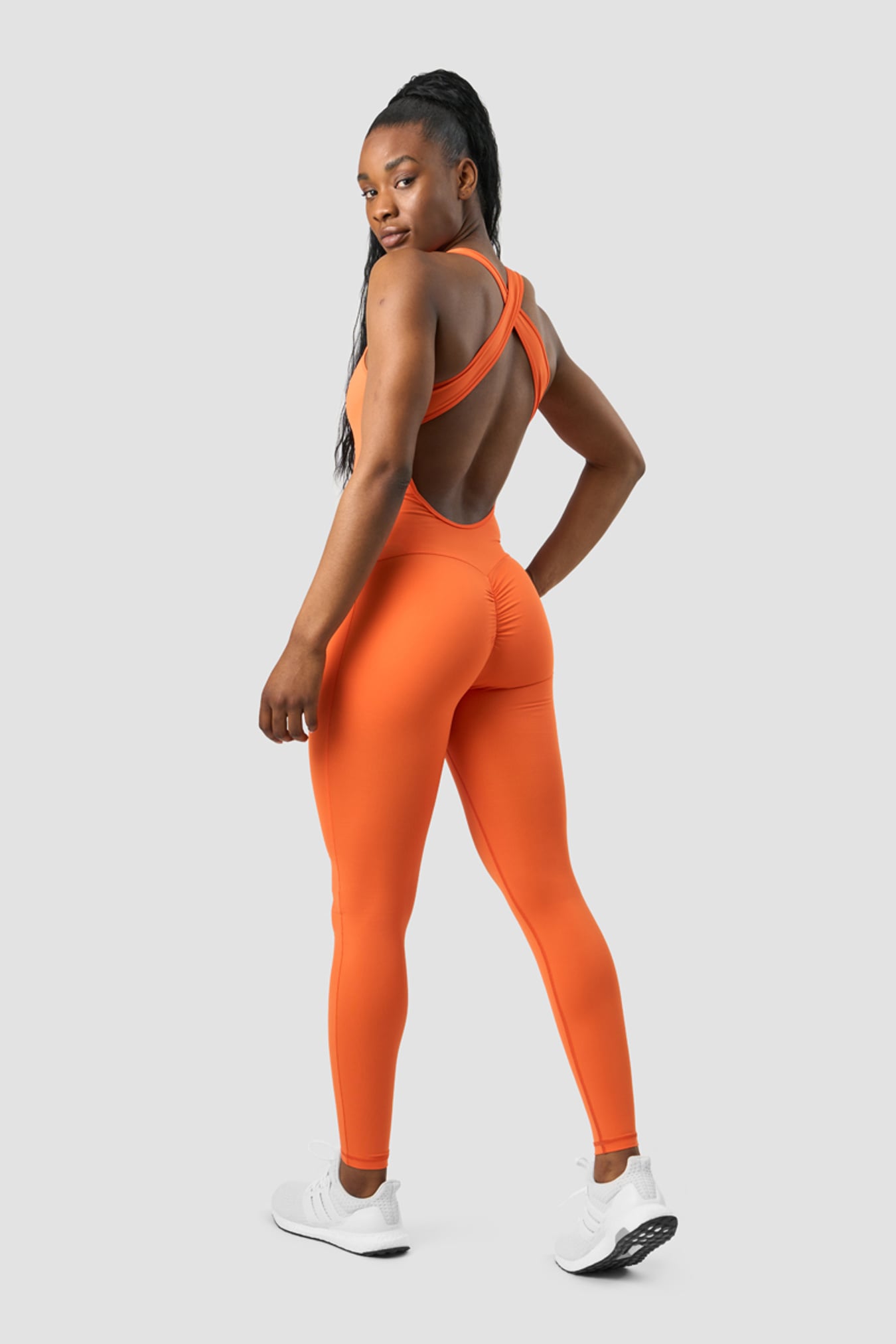 Scrunch Jumpsuit Orange - immagine $