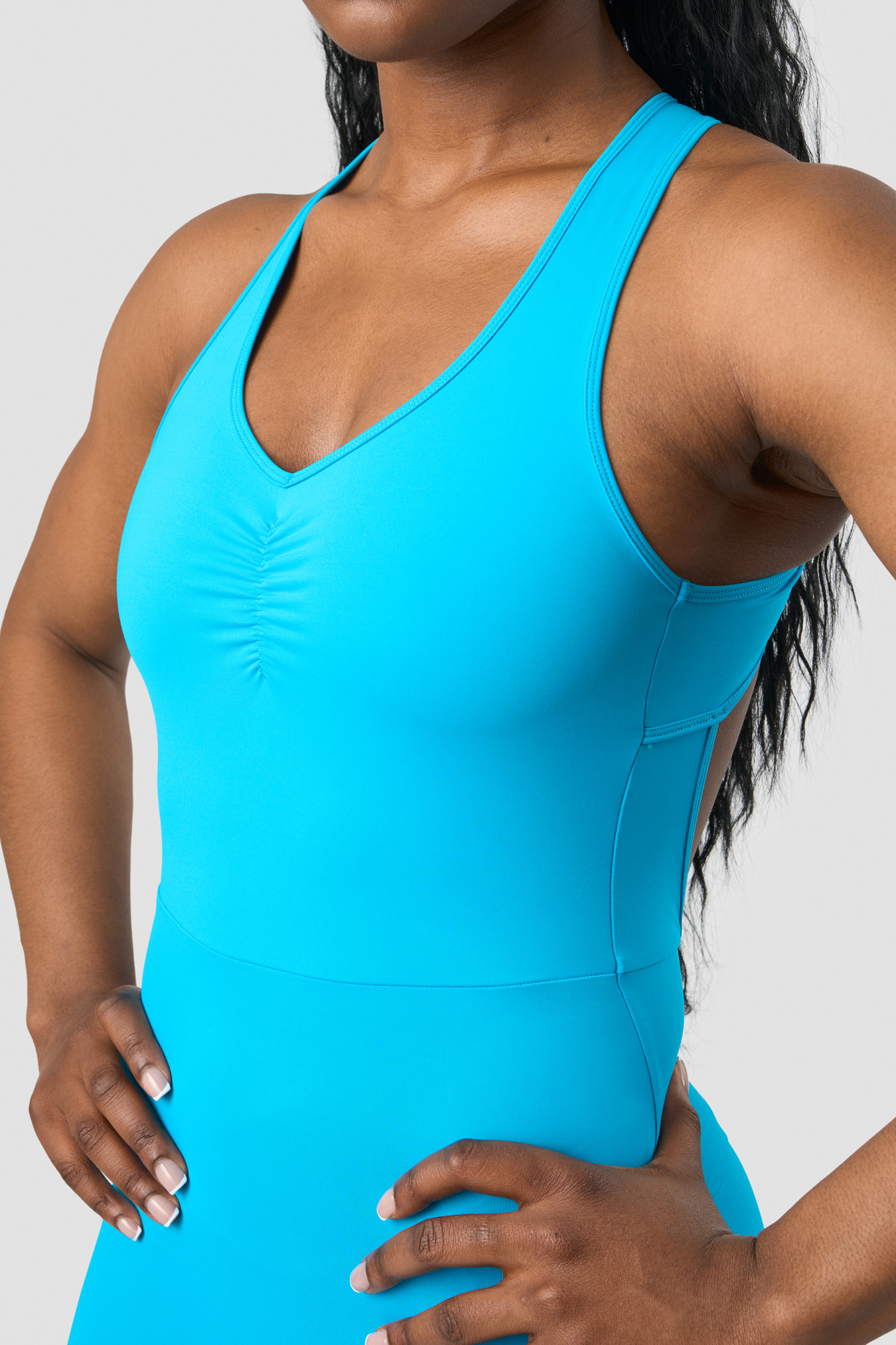 Scrunch Jumpsuit Blue - immagine $