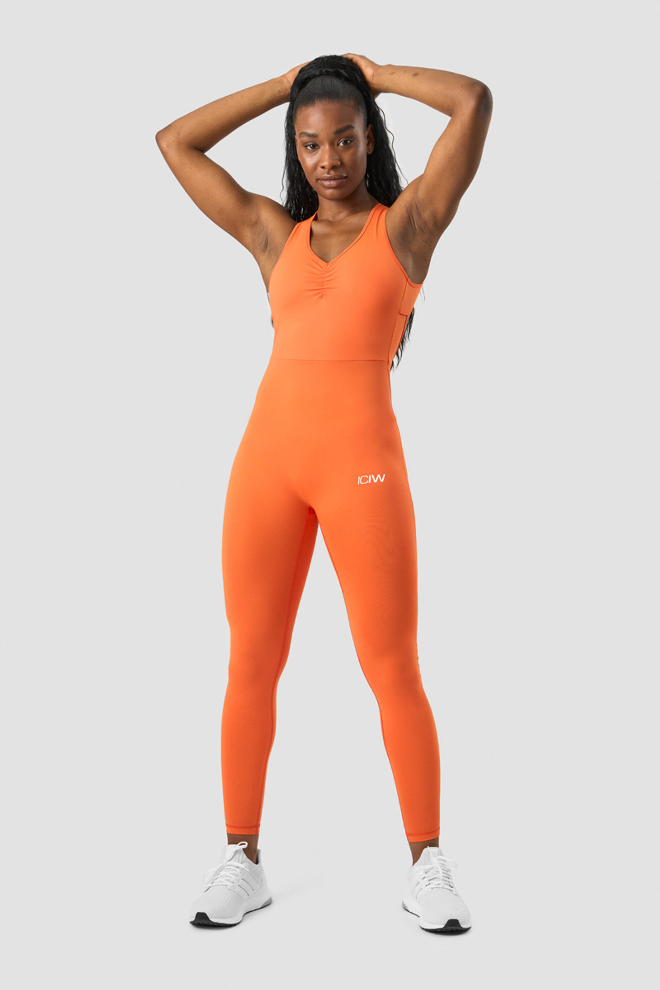 Scrunch Jumpsuit Orange - immagine $