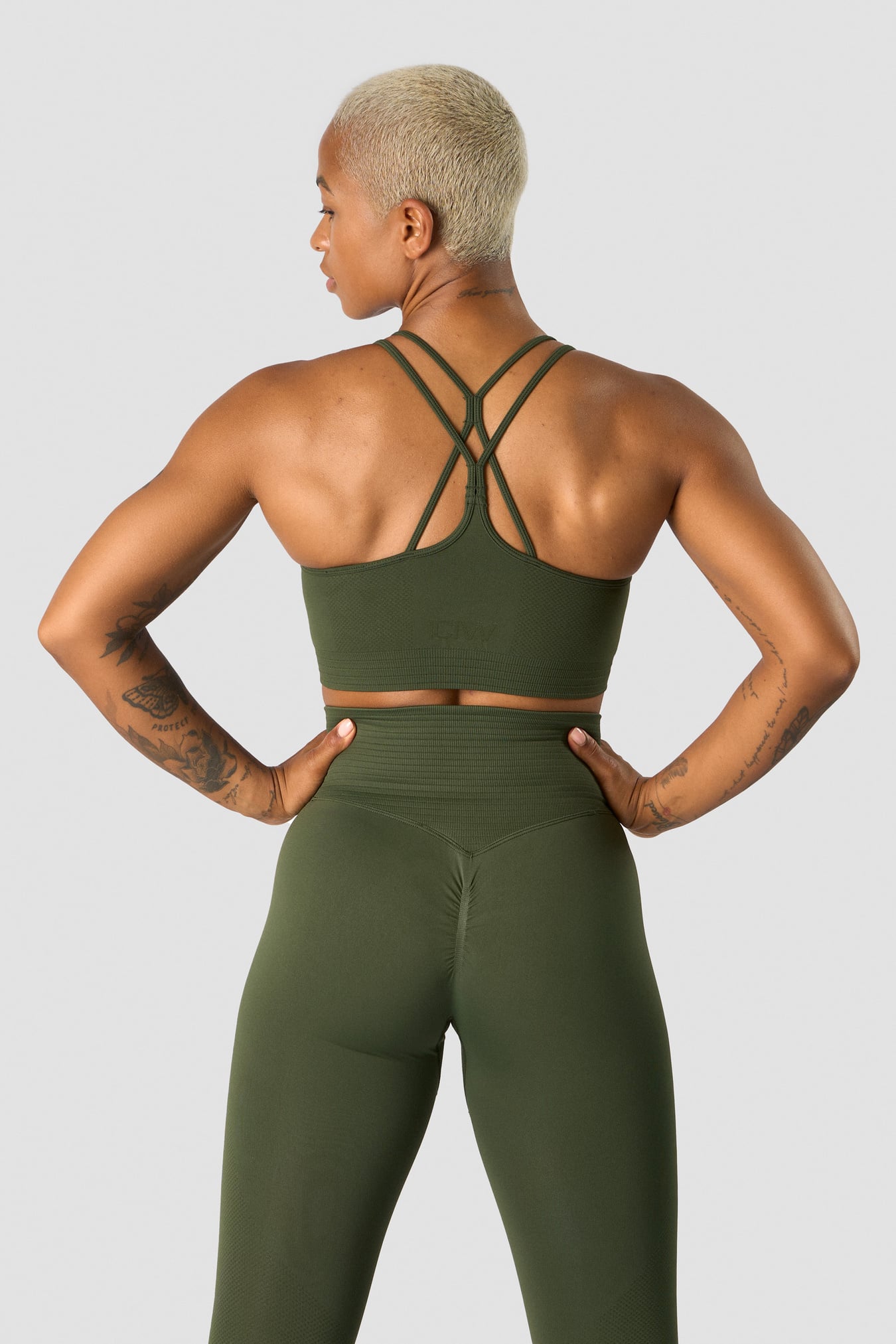 Define Seamless Scrunch Sports Bra Autumn Green - billede 2