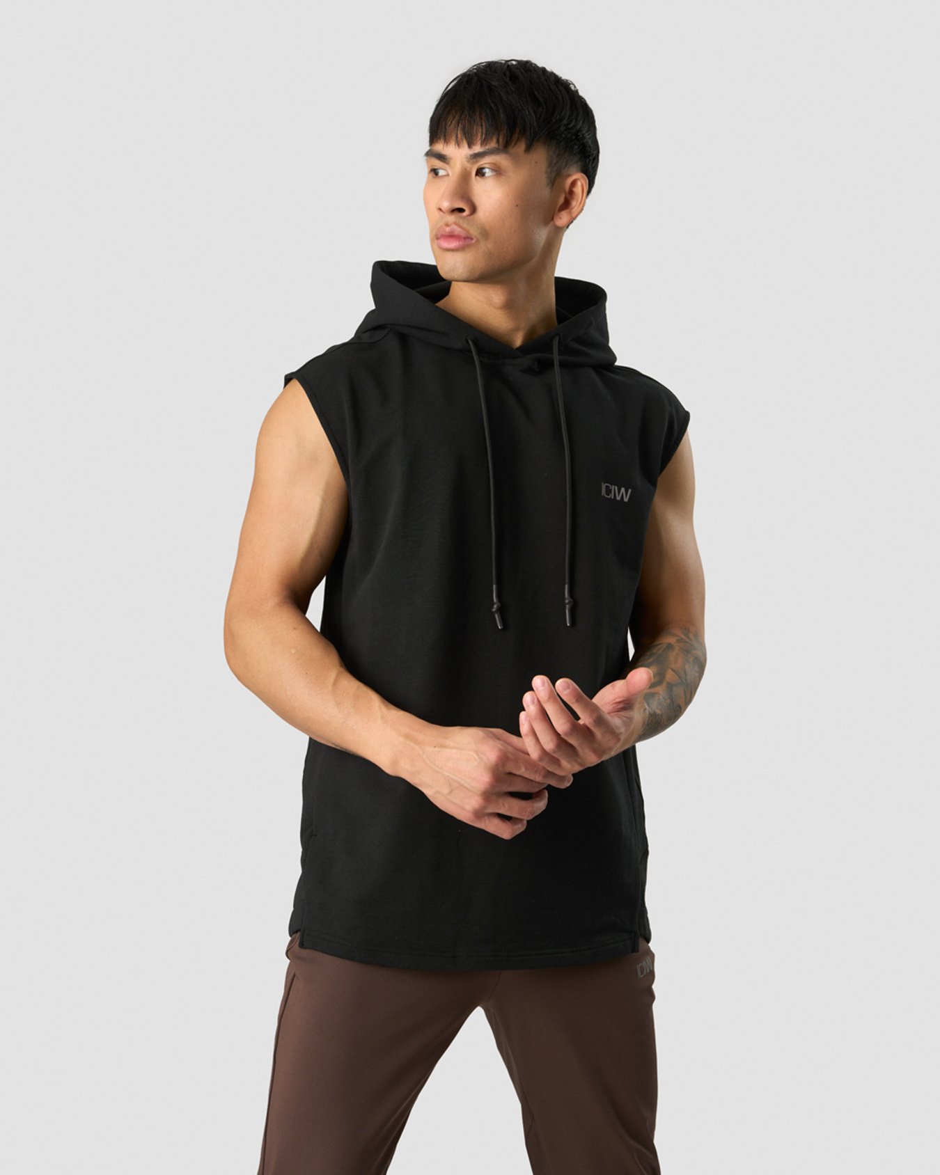Stride Sleeveless Hoodie Men Black - billede 1