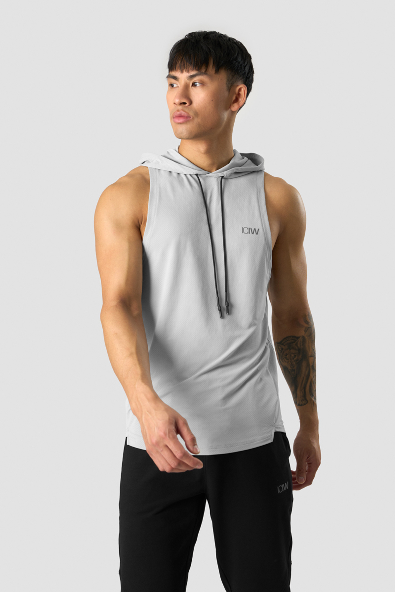 Stride Sleeveless T-shirt Hoodie Men Grey - Bild 1