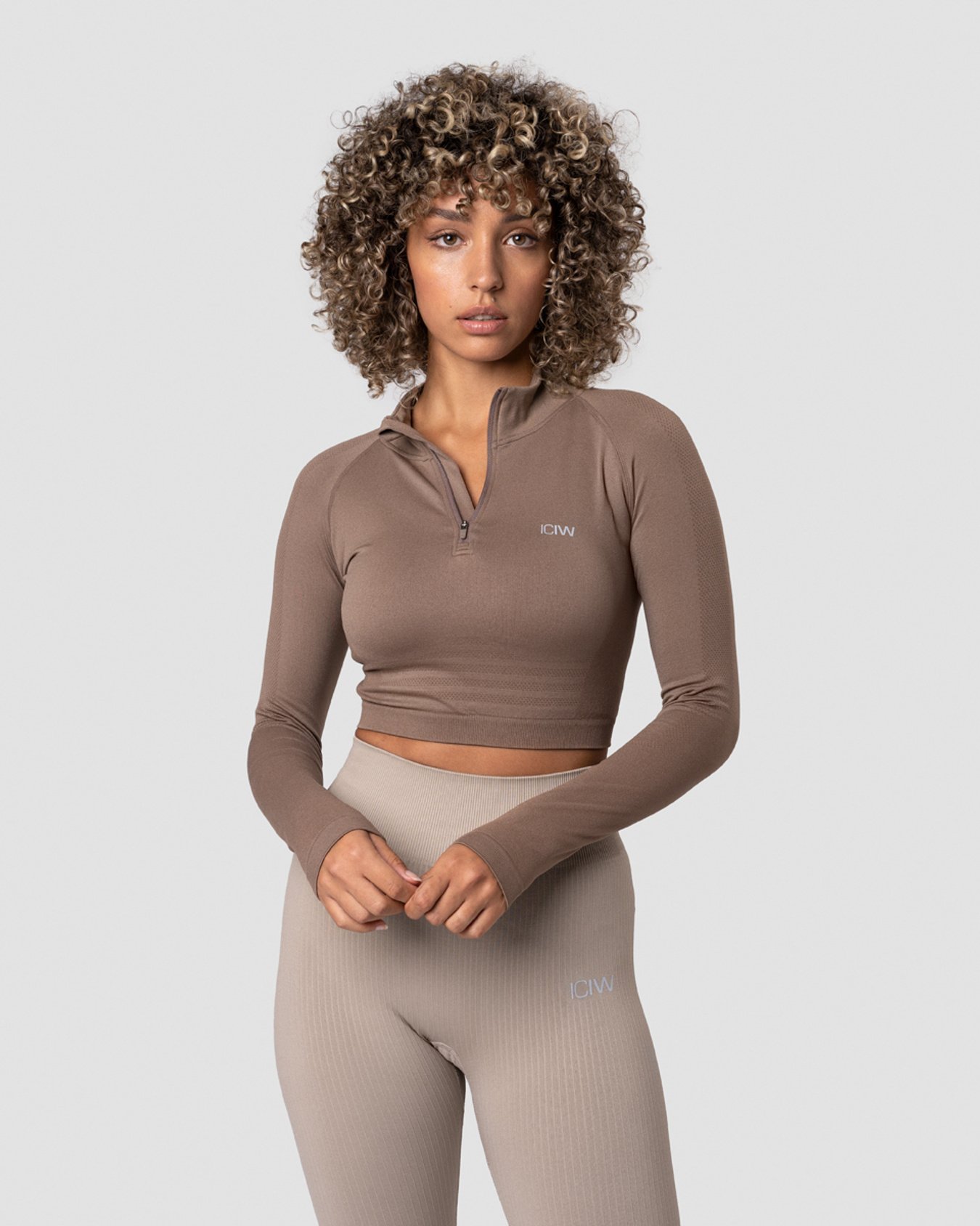Define Cropped 1/4 Zip Desert Sand - Bild 1