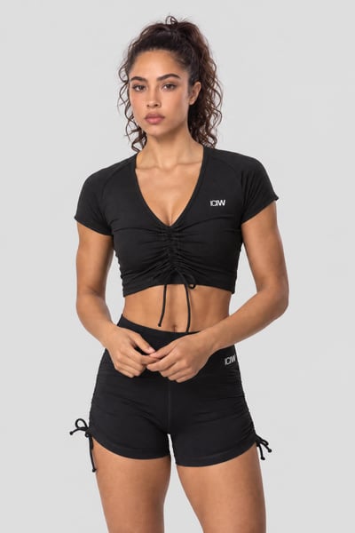 Scrunch T-shirt Black - Musta