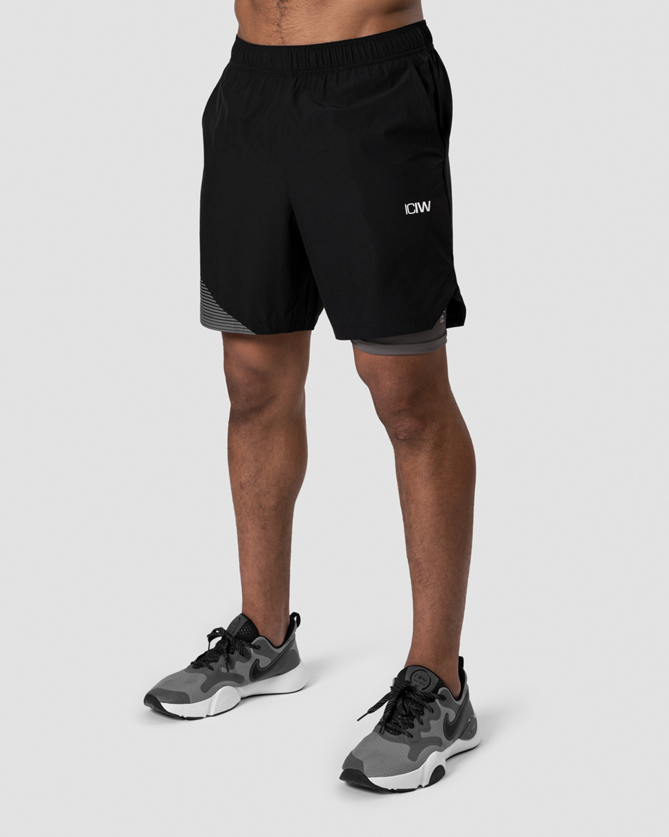Smash Padel 2-in-1 Shorts Black/Grey Men - imagen 1