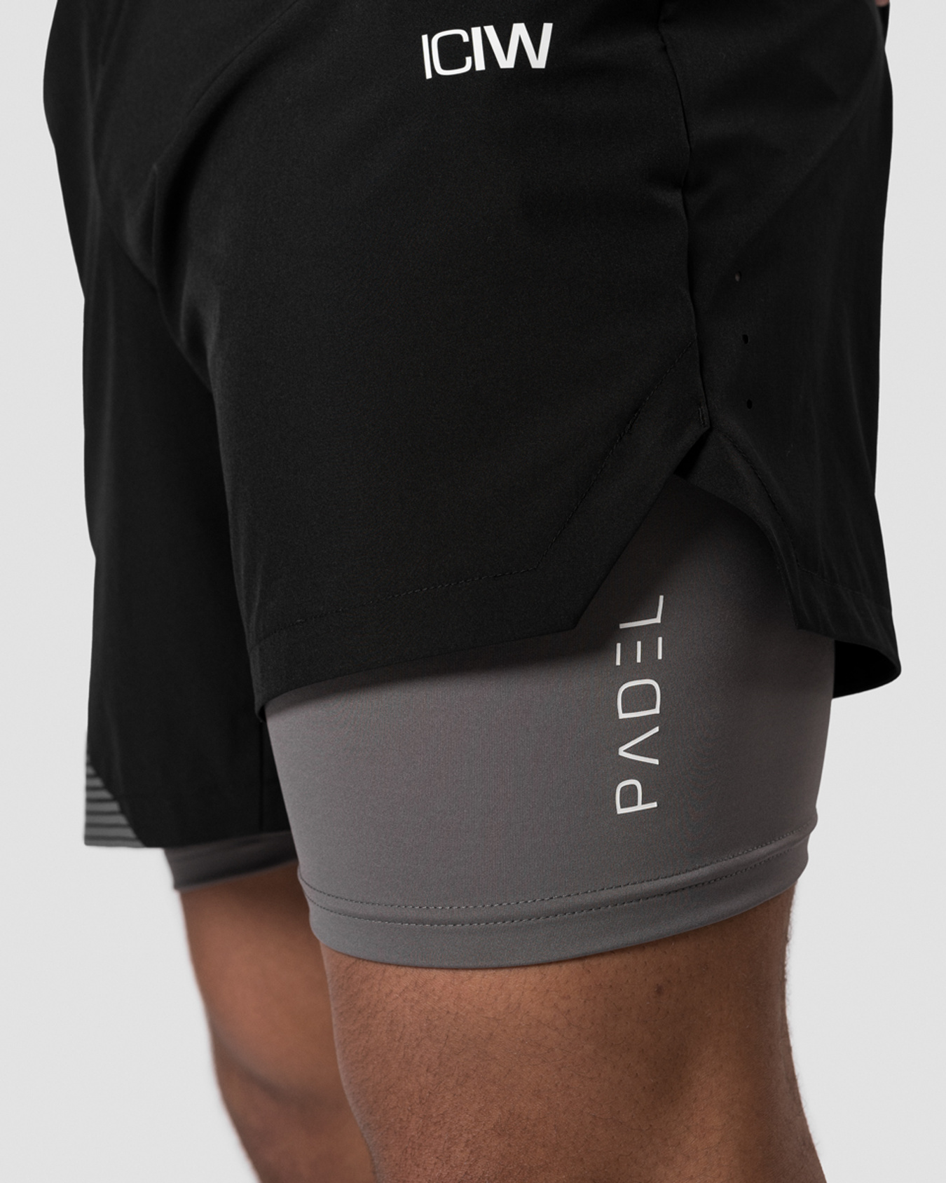 Smash Padel 2-in-1 Shorts Black/Grey Men - imagen 6