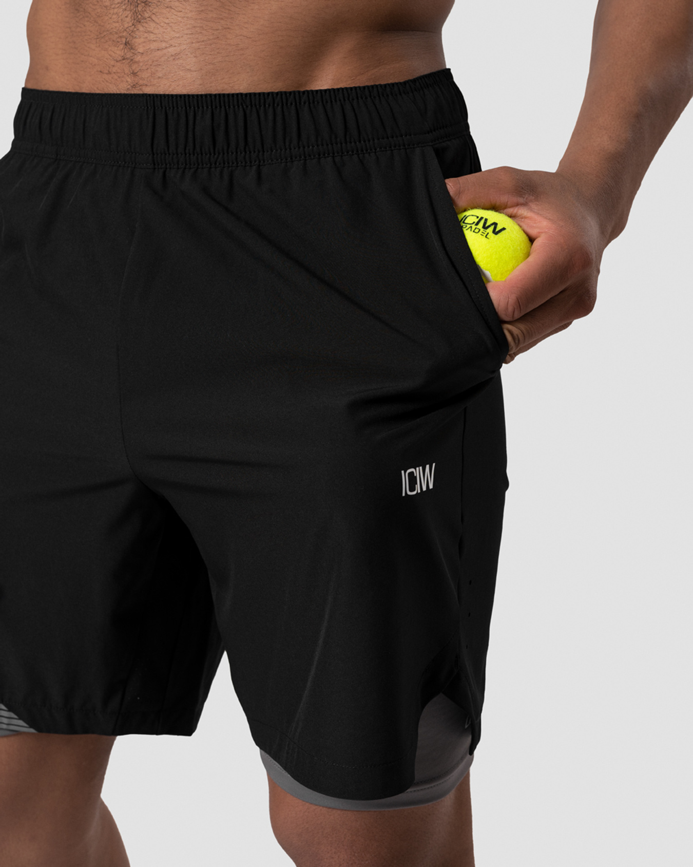 Smash Padel 2-in-1 Shorts Black/Grey Men - imagen 3