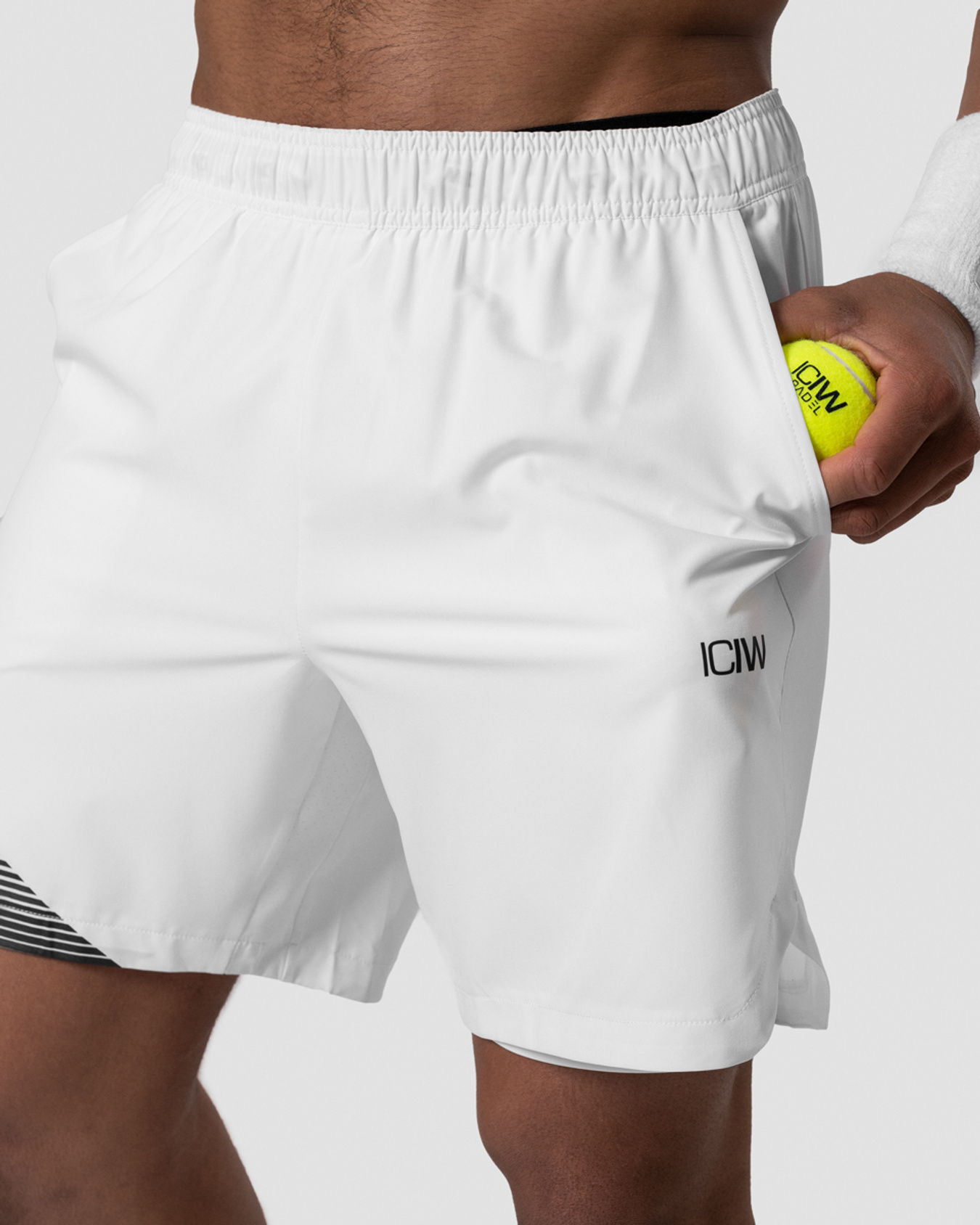 Smash Padel 2-in-1 Shorts White/Navy Men - bild 3