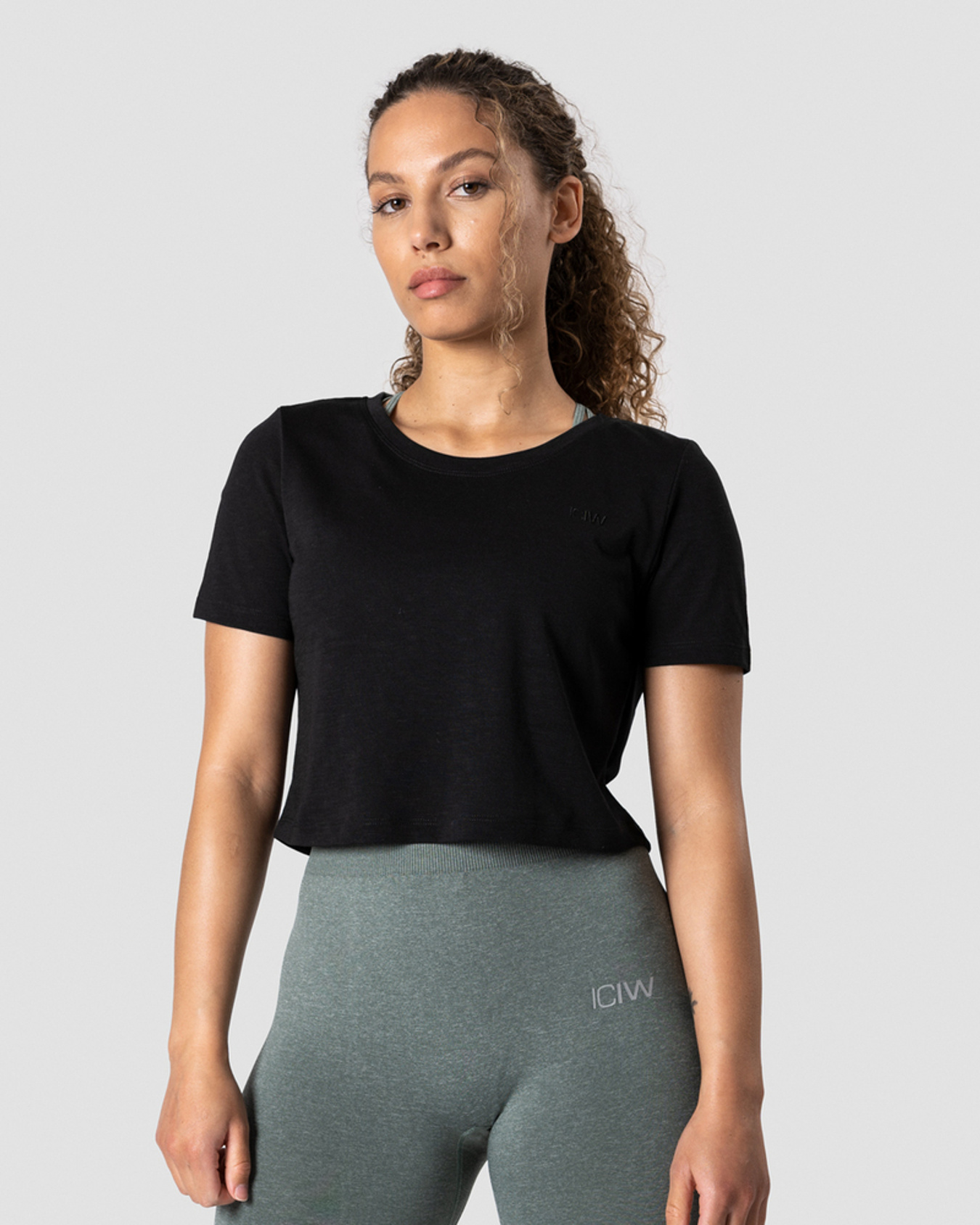 Premium Crop Top Black Wmn - Bild 1
