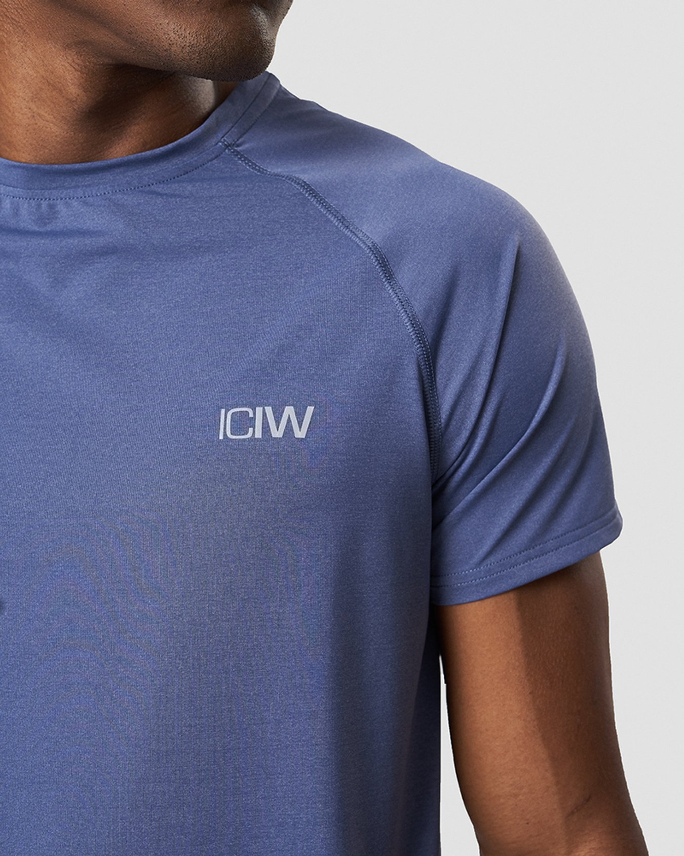 Workout Melange T-shirt Steel Blue Melange Men - bilde 3