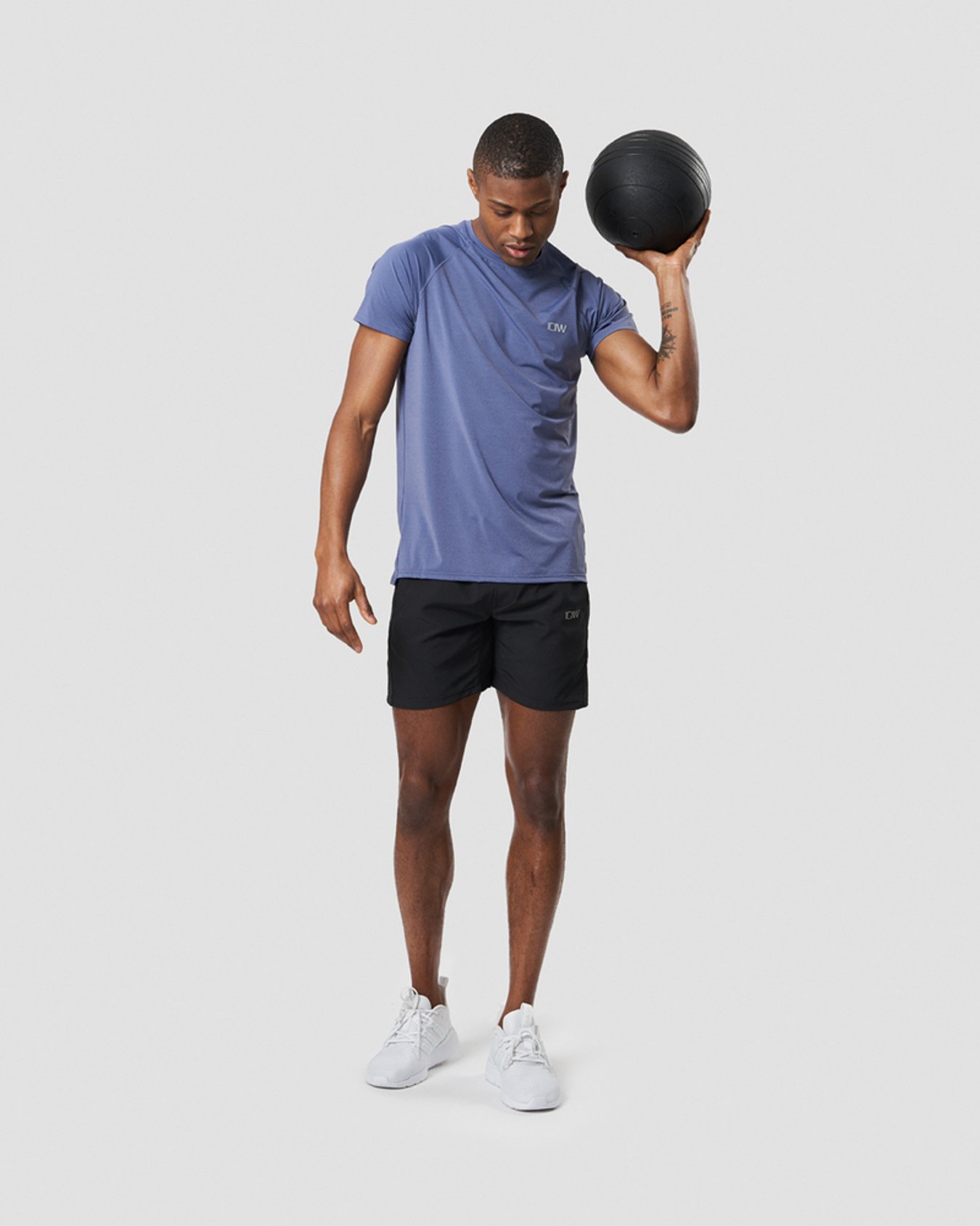 Workout Melange T-shirt Steel Blue Melange Men - bilde 4